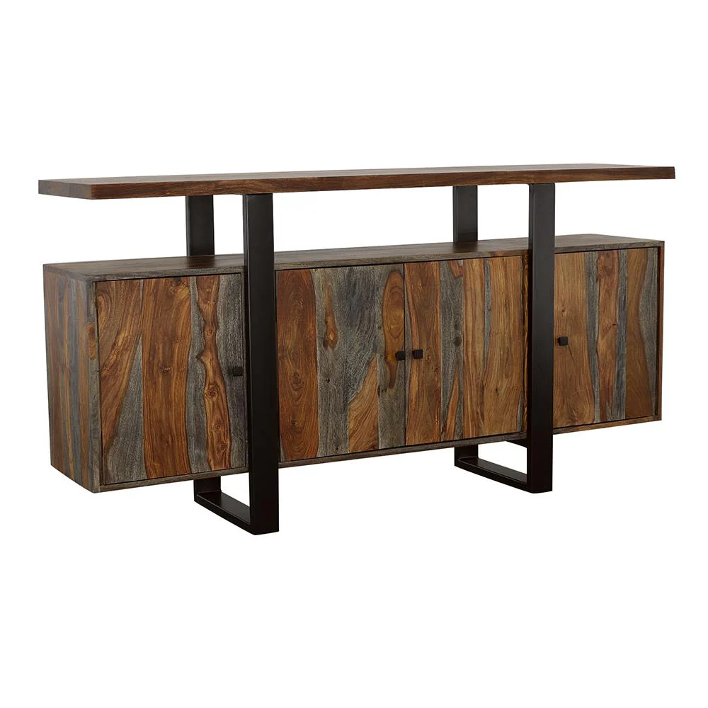 Coaster Furniture Ditman 110185 4-door Solid Wood Sideboard Buffet – Grey Sheesham