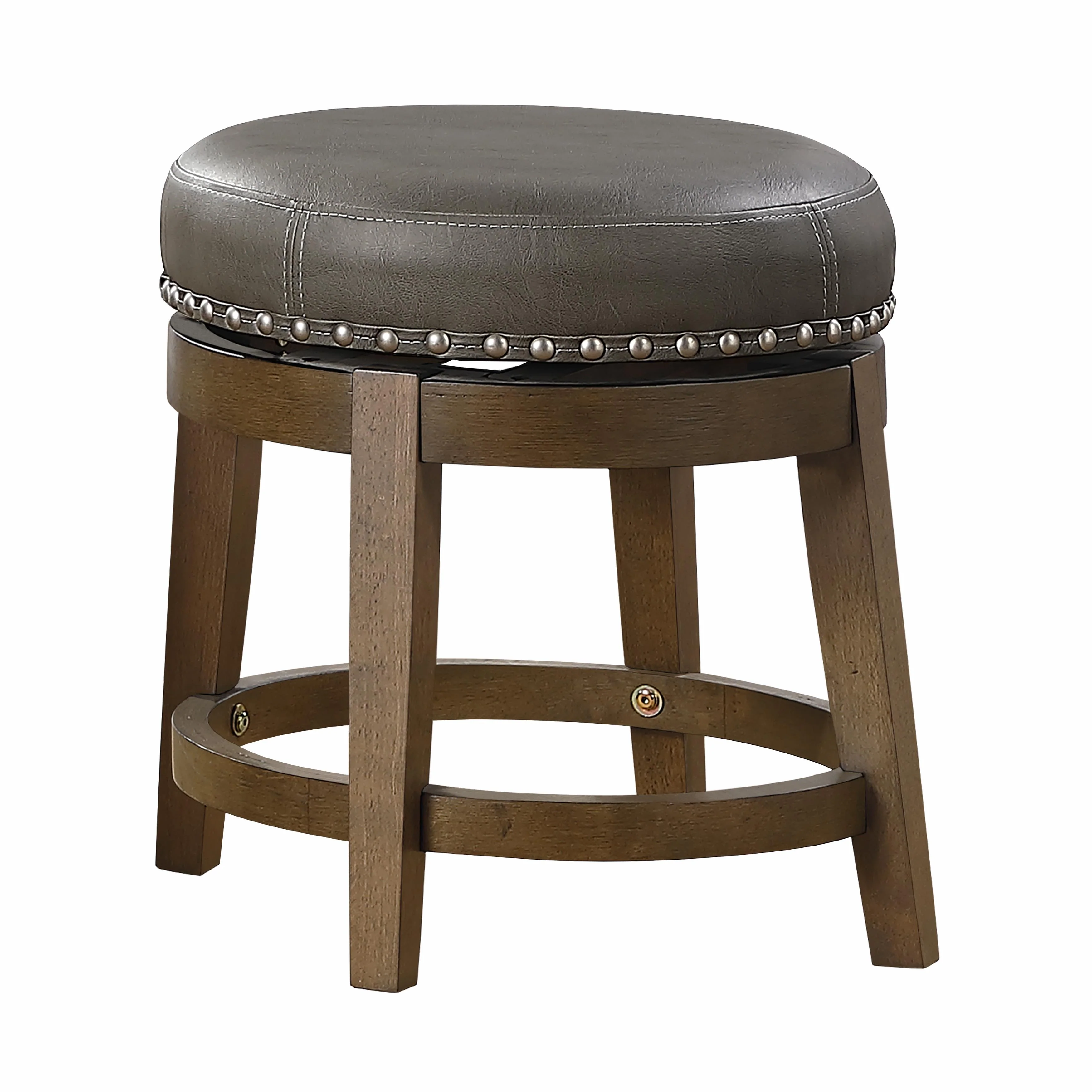 Homelegance Westby 5681GRY-18 Round Swivel Stool, Grey - Image 1