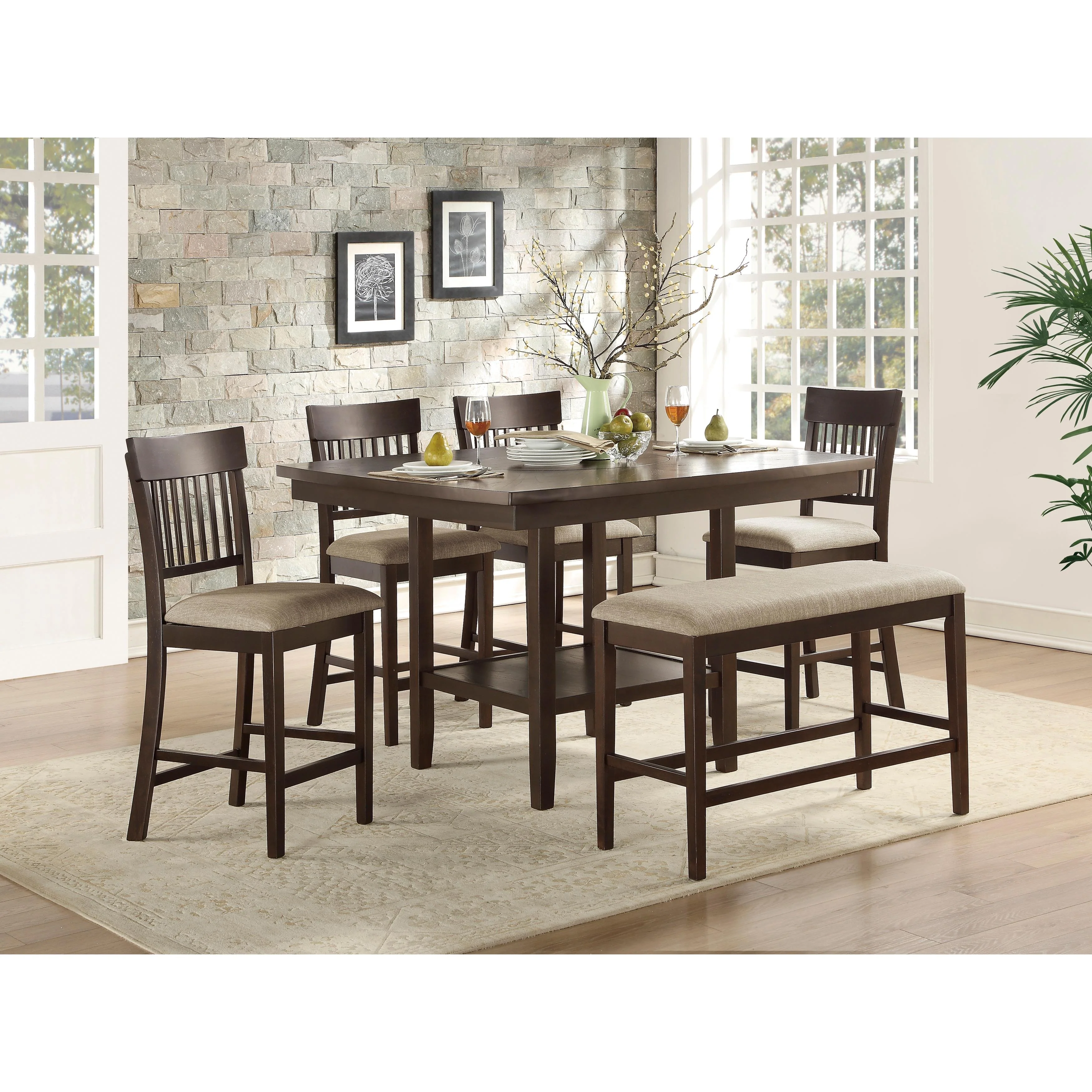 Homelegance Balin 5716-24BH Counter Height Bench - Image 3
