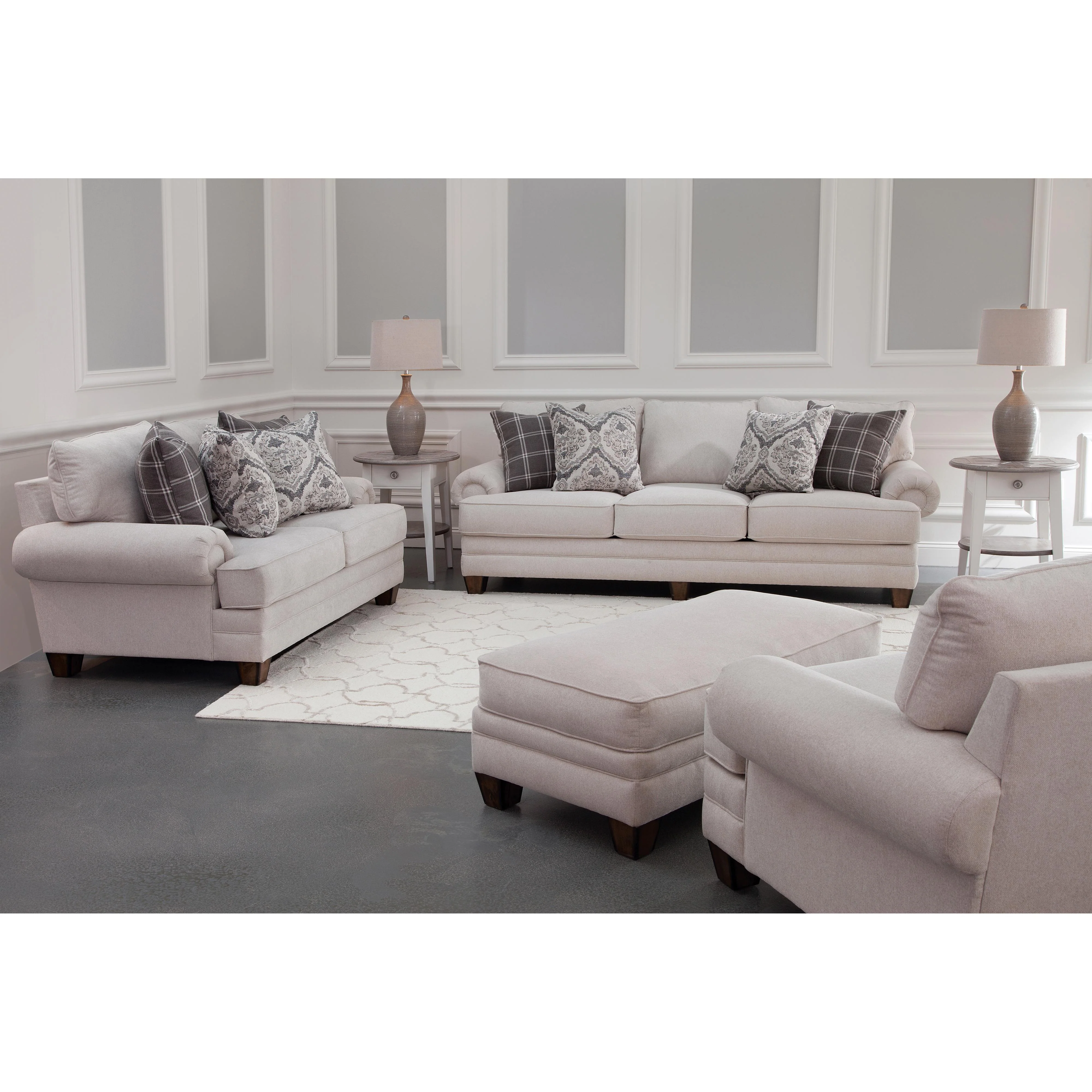 Franklin Walden Stationary Fabric Loveseat 957-20 3903-27 - Image 2