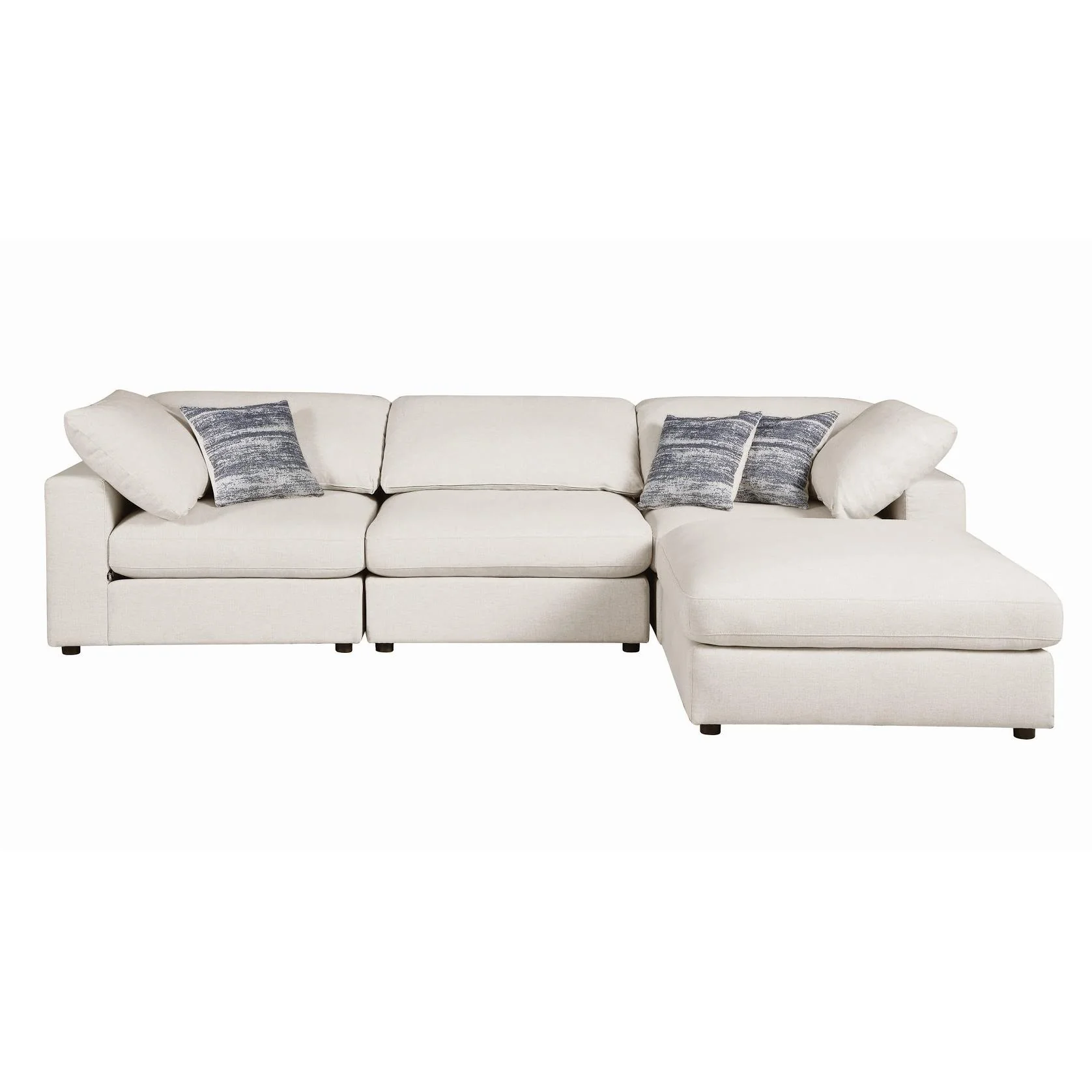 Coaster Furniture Serene 5513 4 pc Sectional (Beige) - Image 1