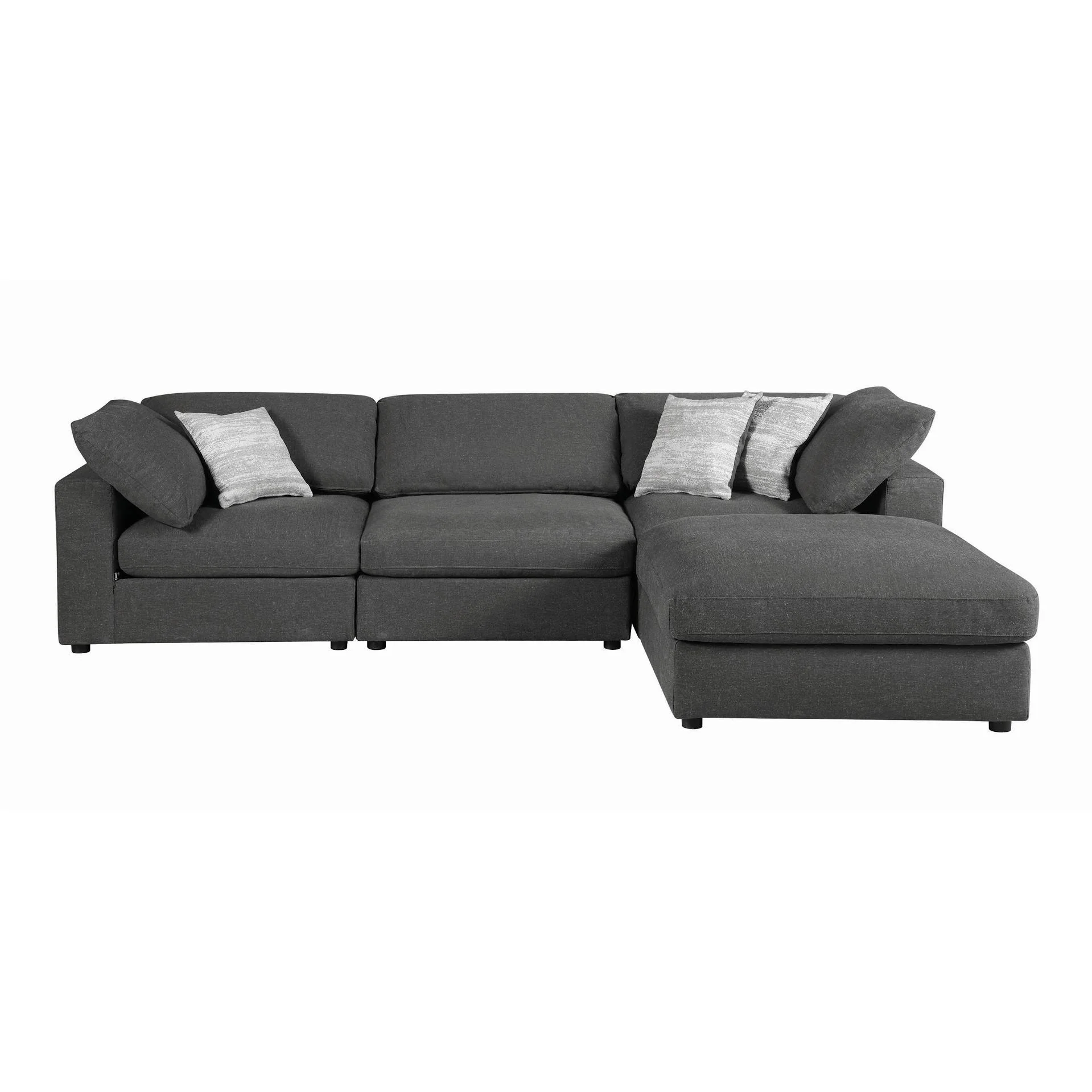 Coaster Furniture Serene 5513 4 pc Sectional (Charcoal) - Image 1