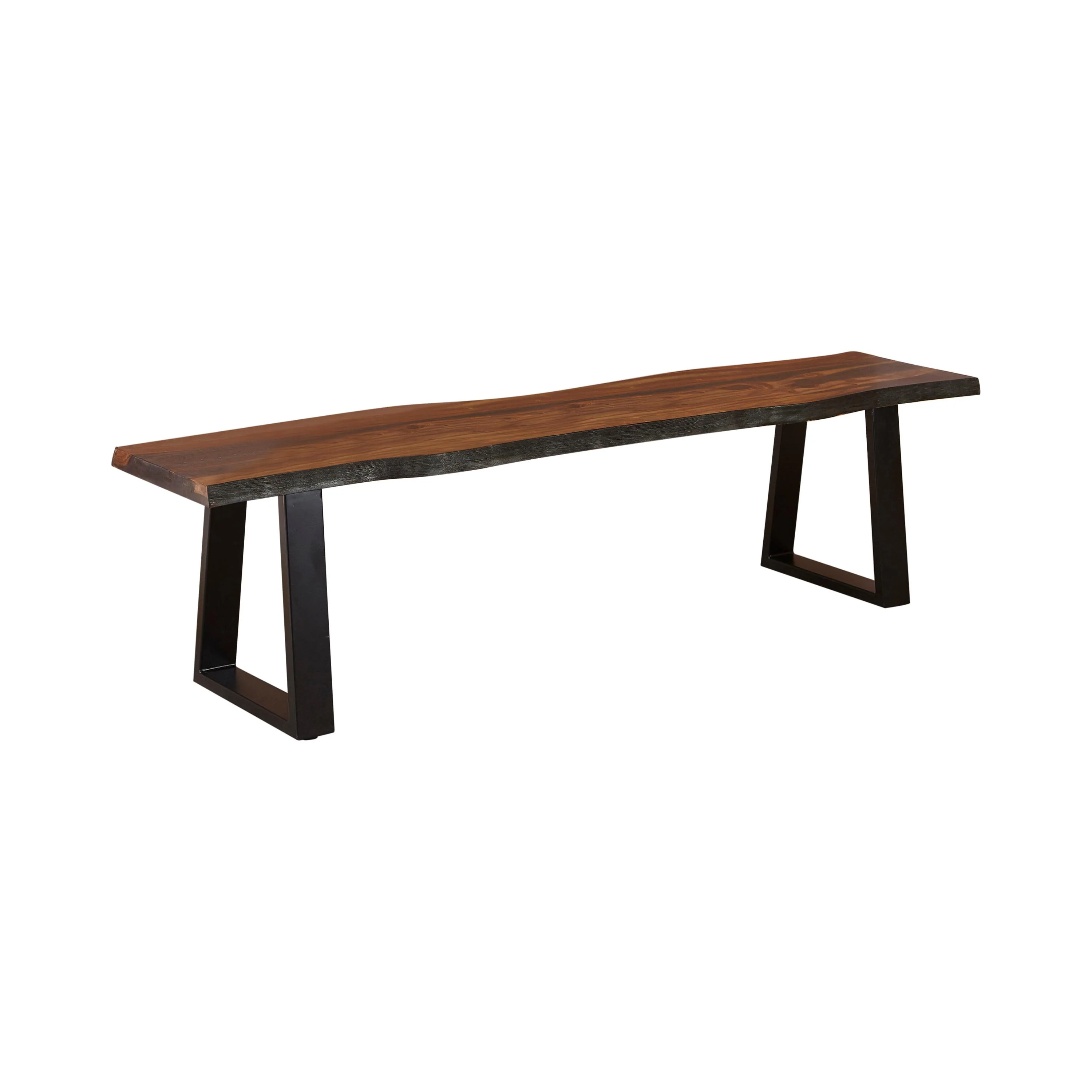 Coaster Furniture Ditman 110183 Live Edge Wood Dining Bench - Grey Sheesham - Image 1