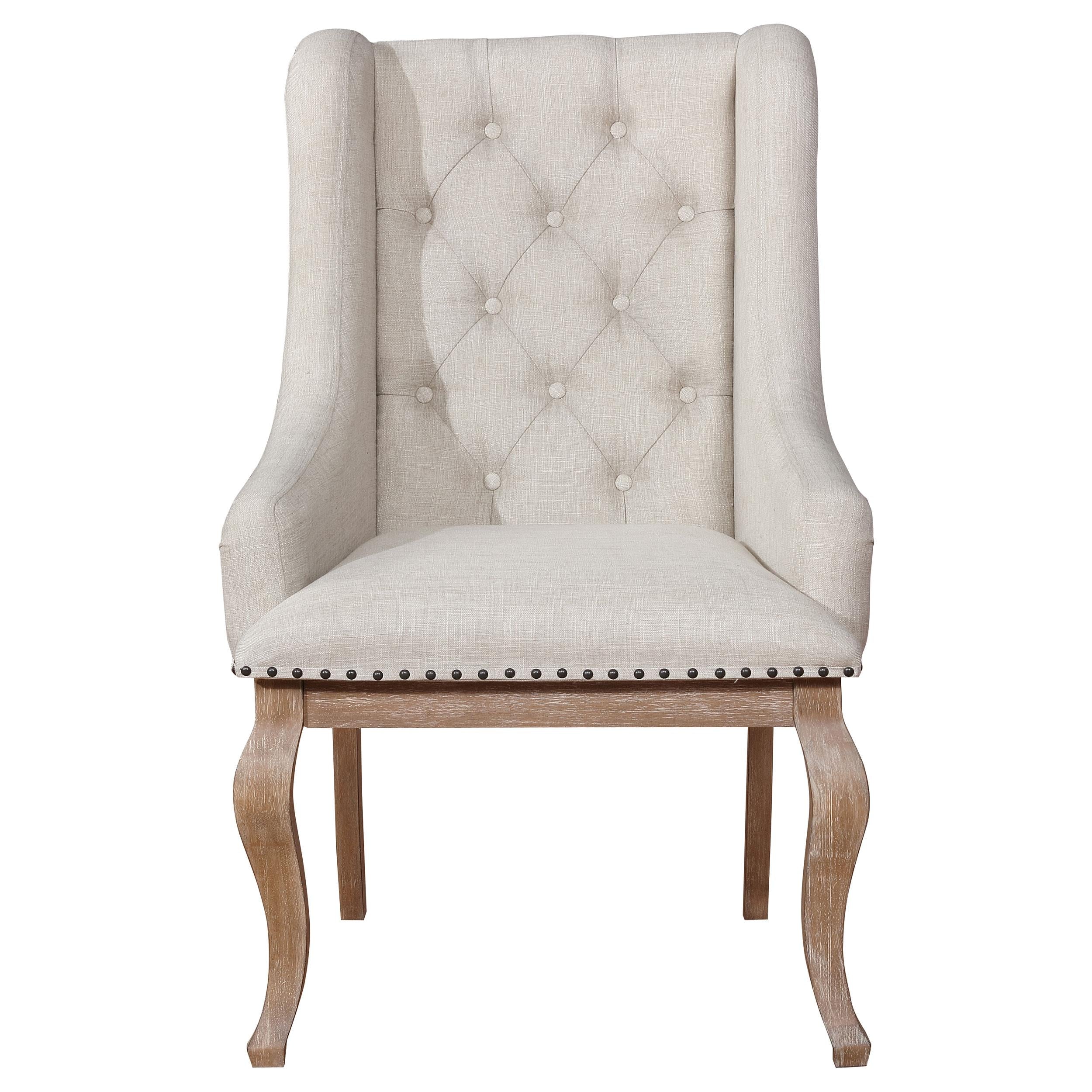 Coaster Furniture Brockway 110293 Upholstered Arm Chair - Barley Brown - Image 2