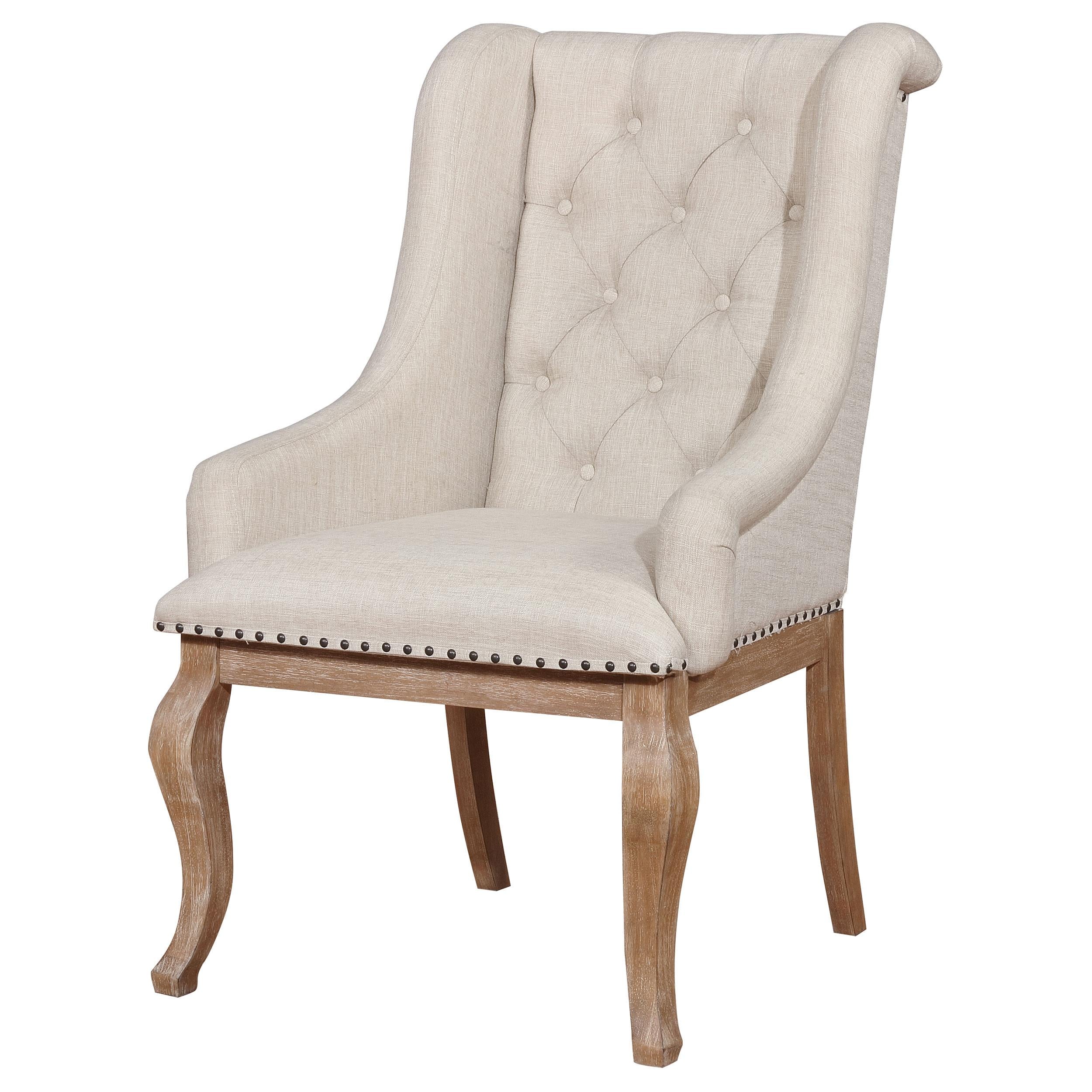 Coaster Furniture Brockway 110293 Upholstered Arm Chair - Barley Brown - Image 3