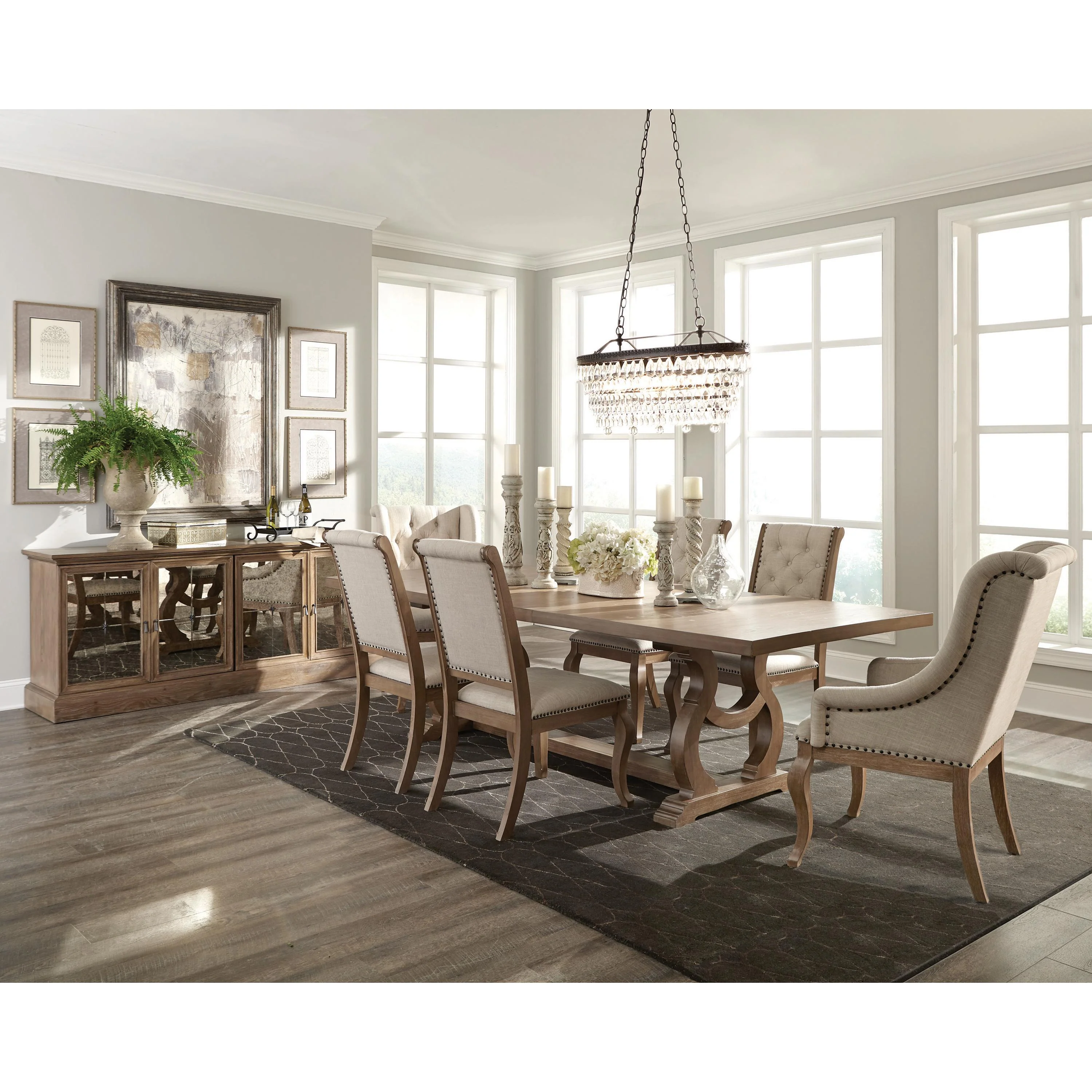Coaster Furniture Brockway 110295 4-door Dining Sideboard Buffet Cabinet - Barley Brown - Image 3