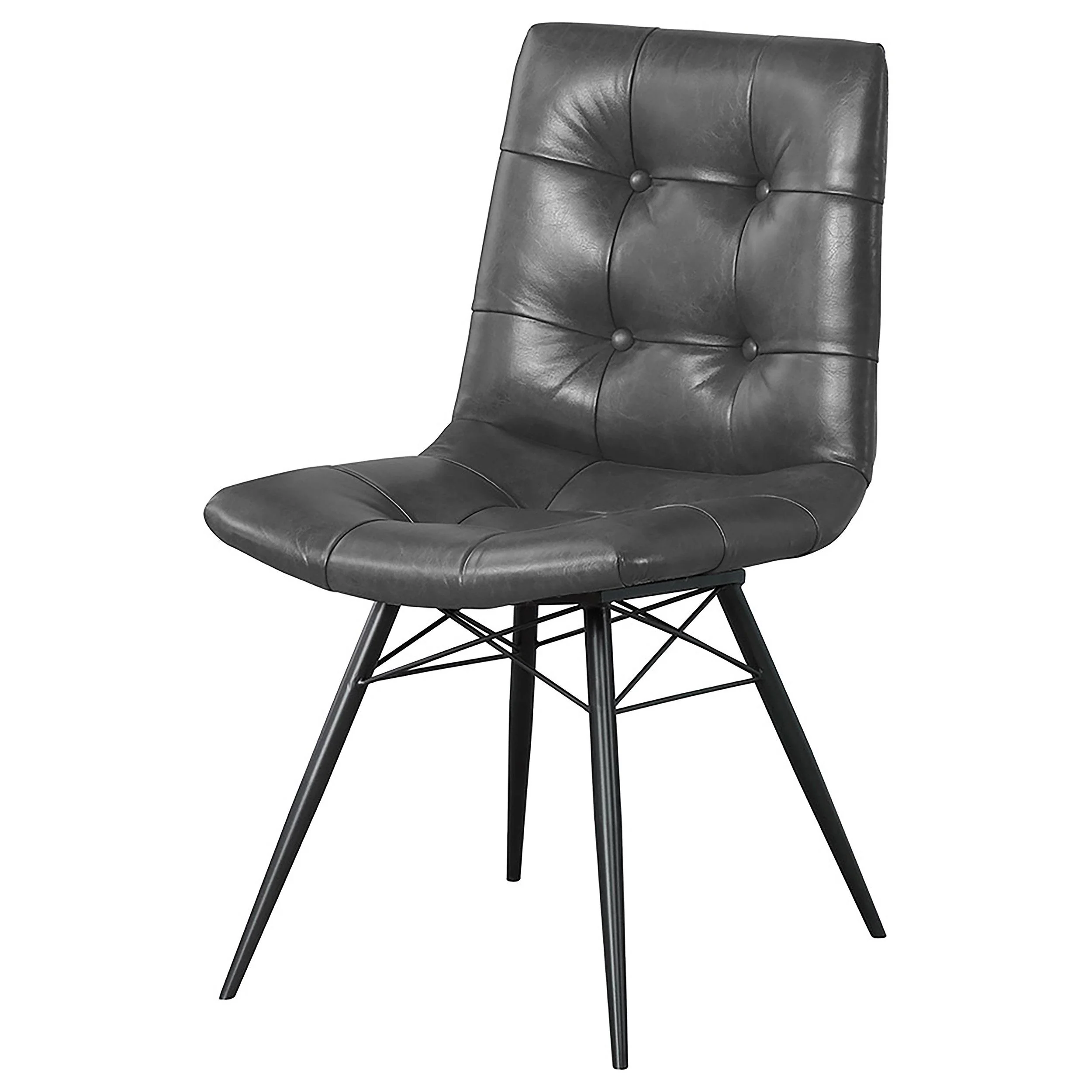 Coaster Furniture Aiken 110302 Upholstered Dining Side Chair - Charcoal - Image 3
