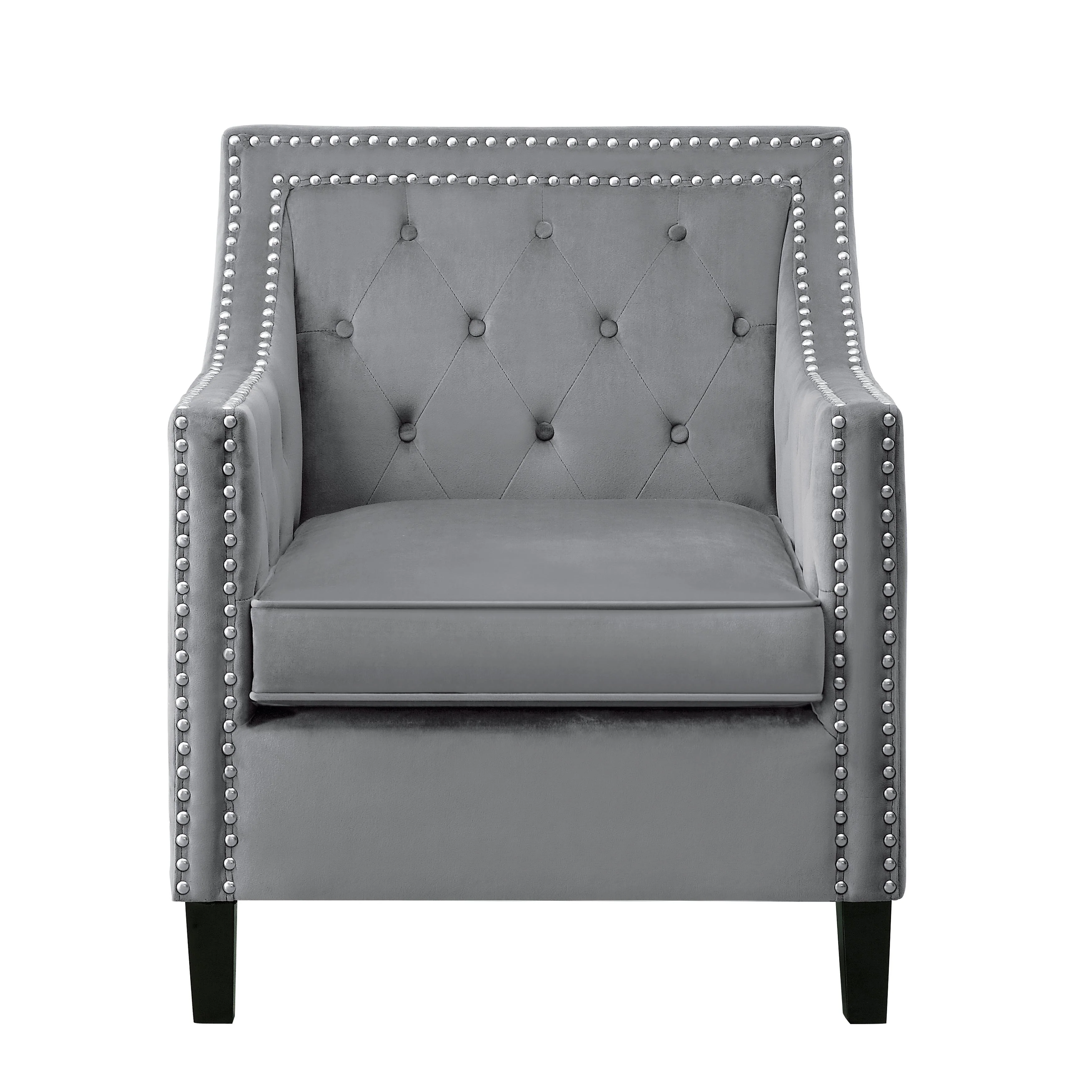 Homelegance Grazioso 1297GY-1NN Accent Chair - Dark Grey - Image 1