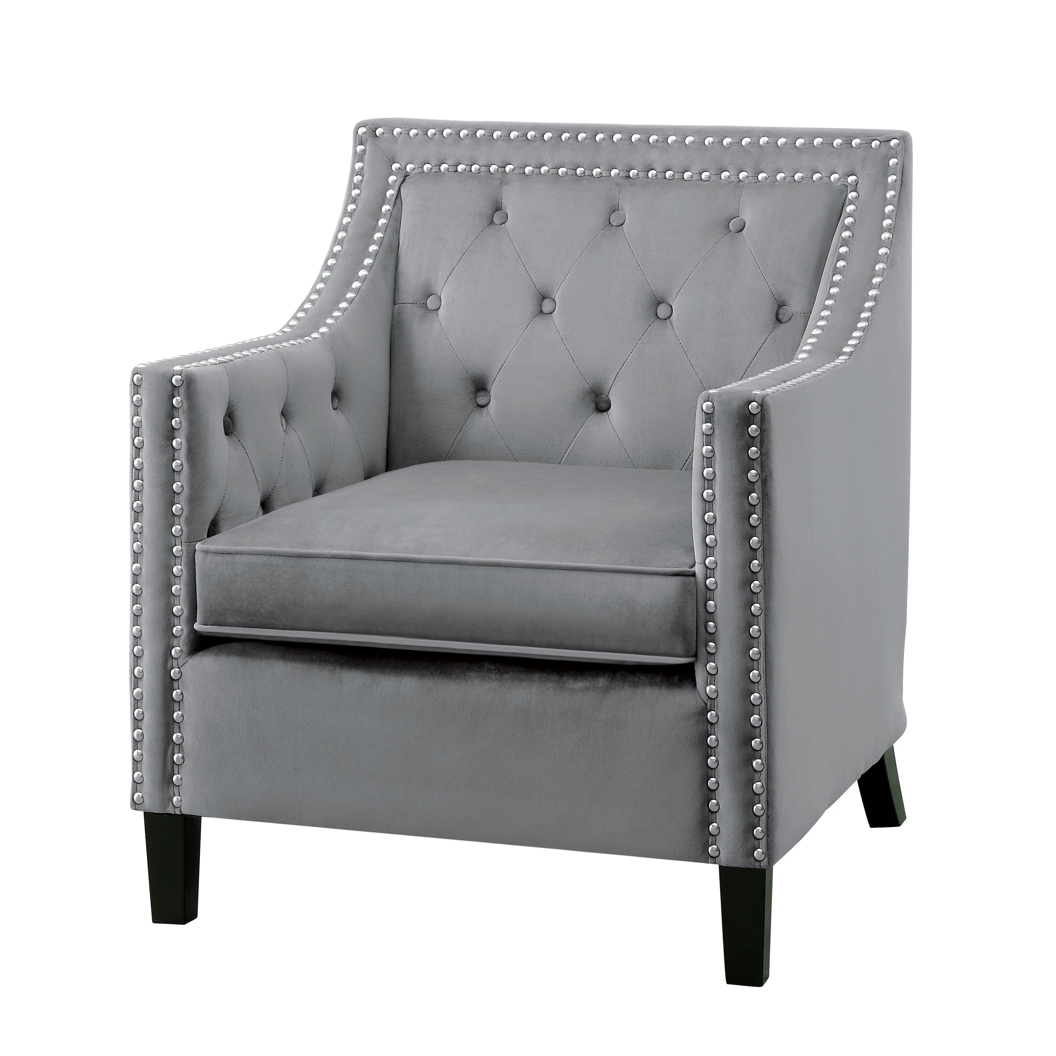 Homelegance Grazioso 1297GY-1NN Accent Chair - Dark Grey - Image 2