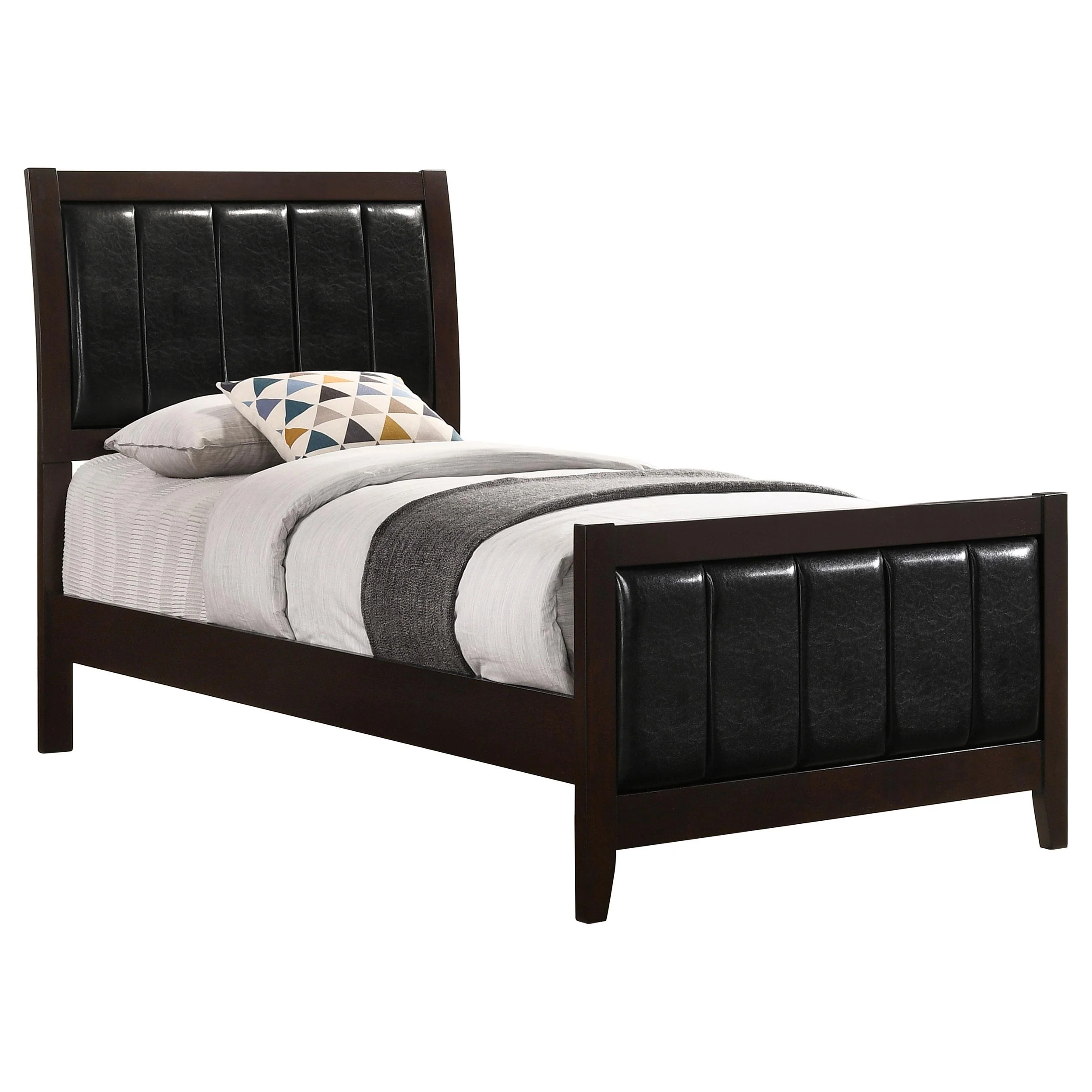 Coaster Furniture Carlton 202091T Wood Twin Panel Bed - Cappuccino - Image 2