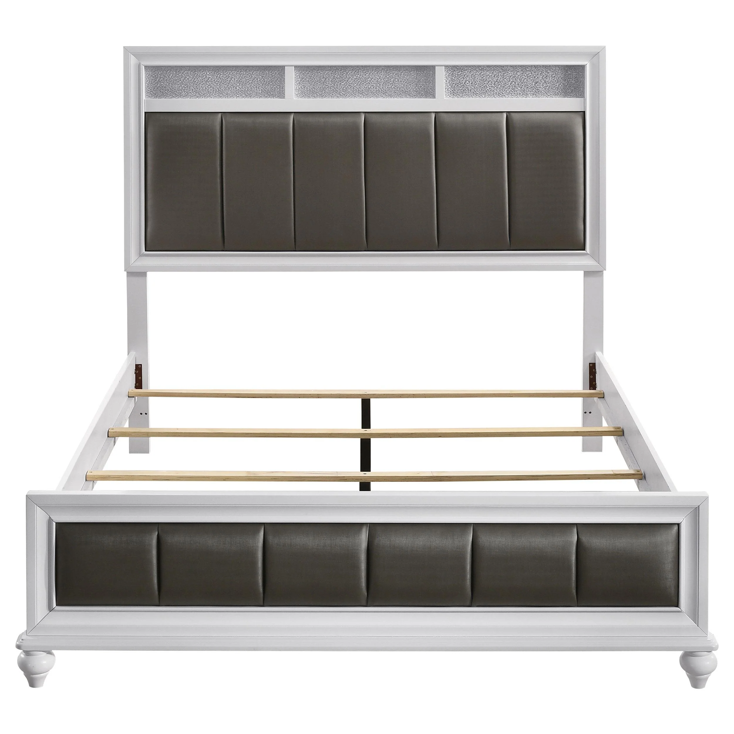 Coaster Furniture Barzini 205891Q Wood Queen Panel Bed - White - Image 3
