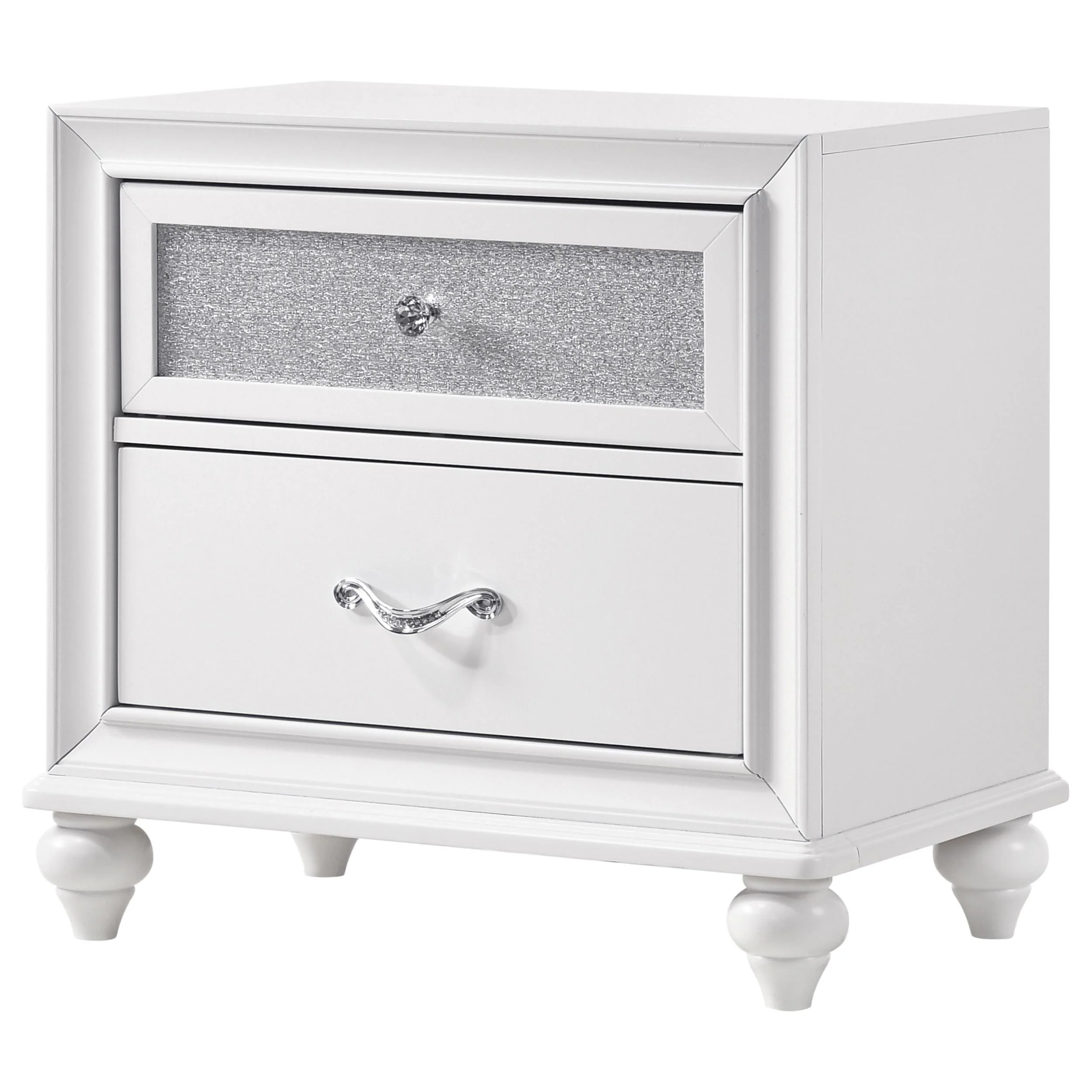 Coaster Furniture Barzini 205892 2-Drawer Nightstand - White - Image 3