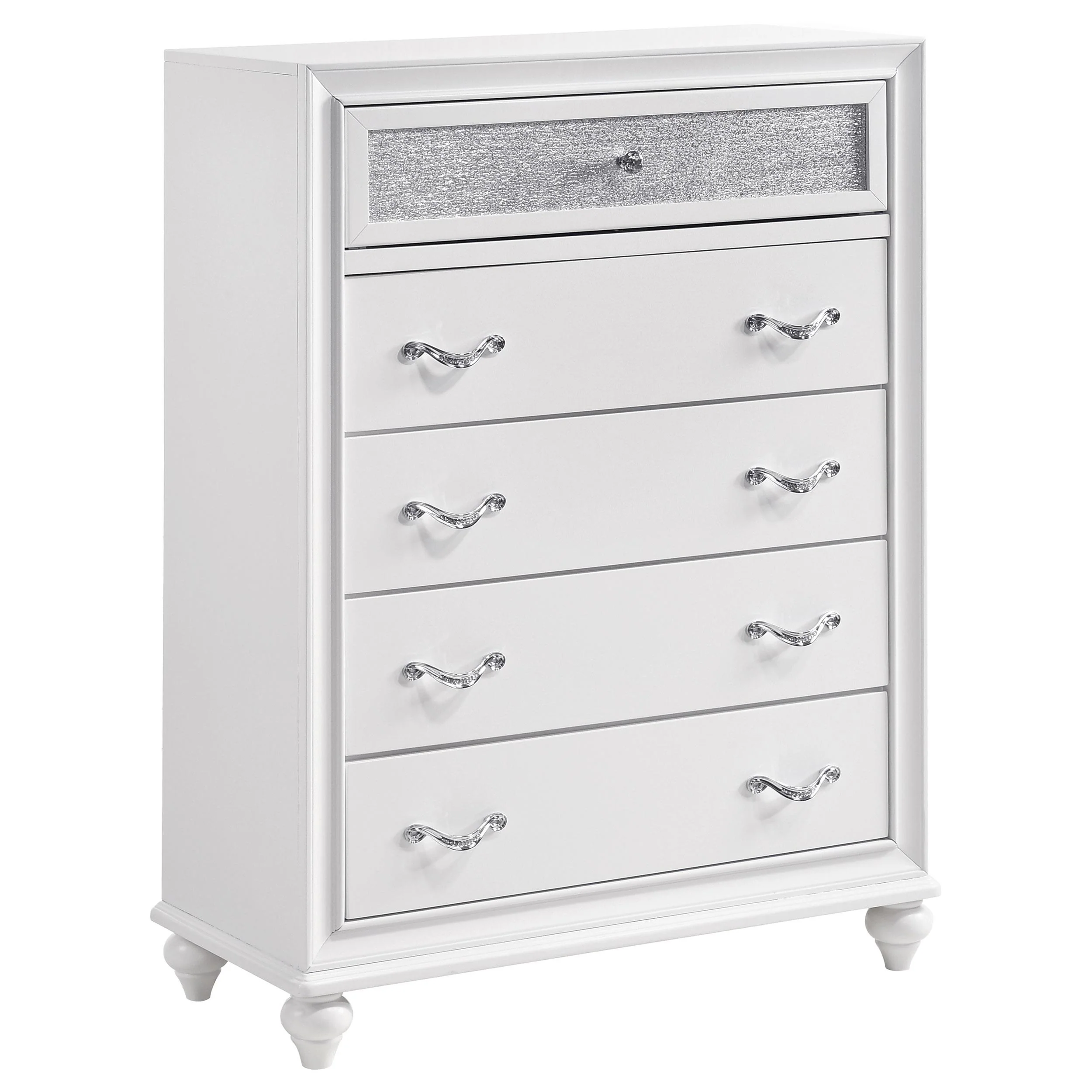 Coaster Furniture Barzini 205895 5-Drawer Bedroom Chest – White