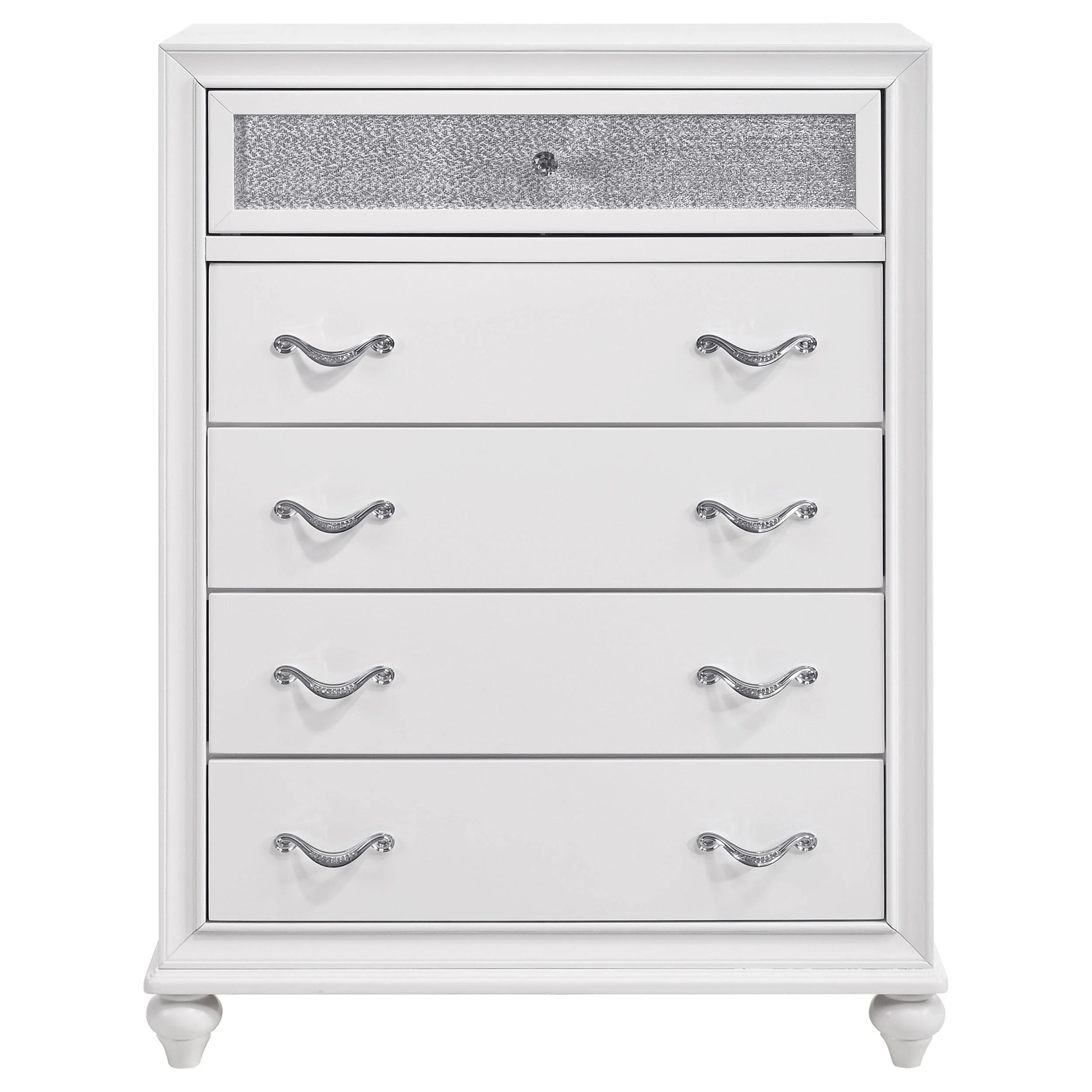 Coaster Furniture Barzini 205895 5-Drawer Bedroom Chest - White - Image 2