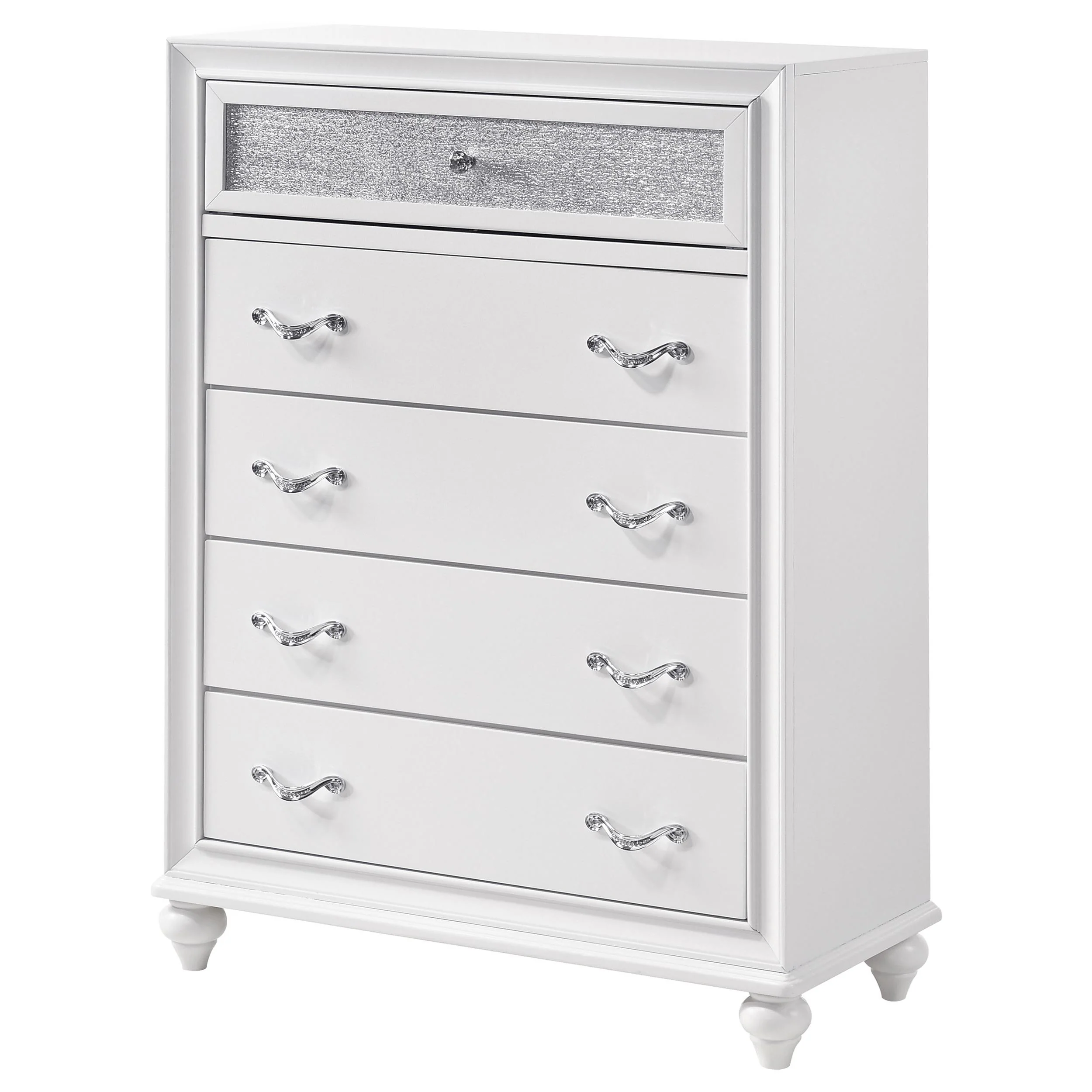 Coaster Furniture Barzini 205895 5-Drawer Bedroom Chest - White - Image 3