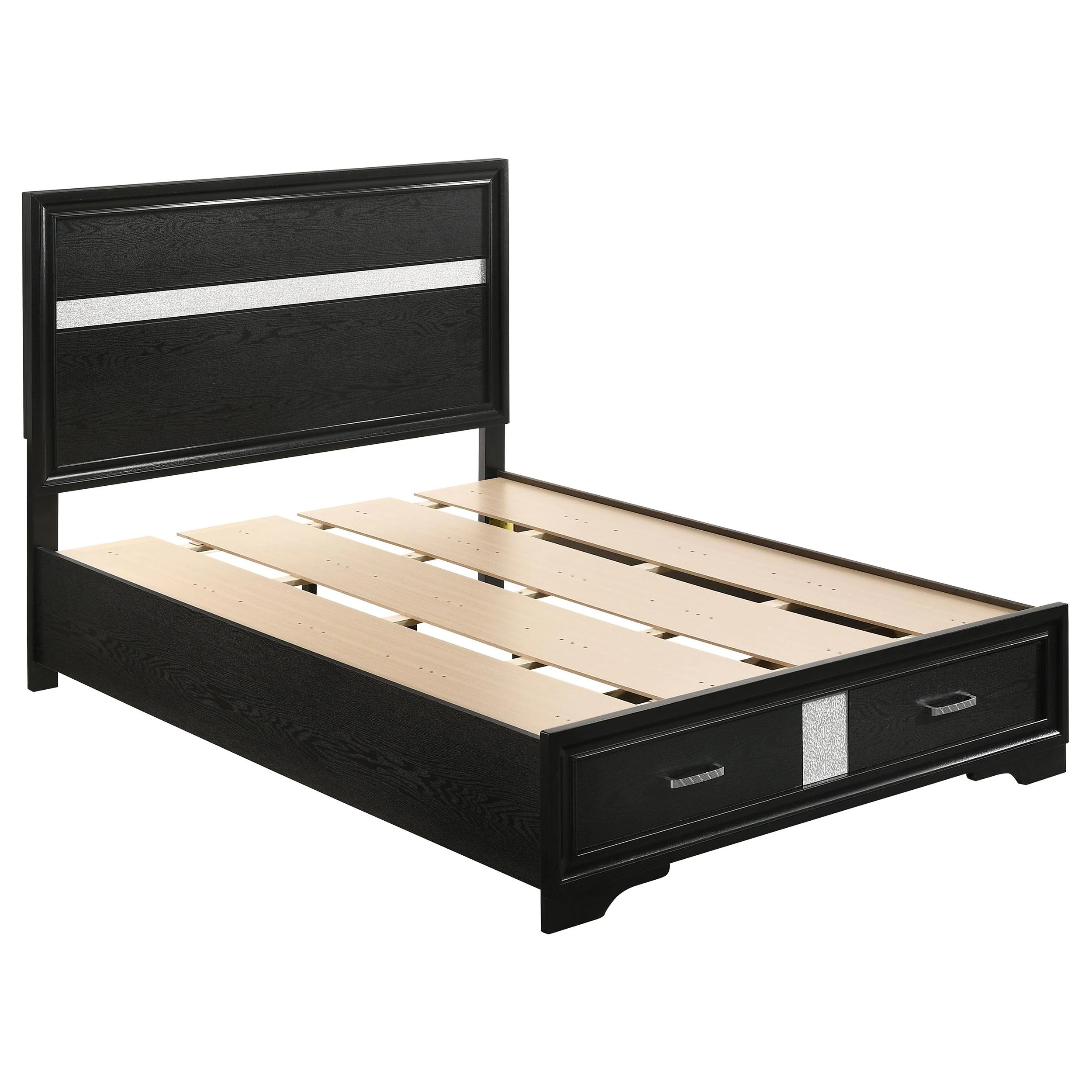 Coaster Furniture Miranda 206361F 51-inch Wood Full Storage Panel Bed - Black - Image 1
