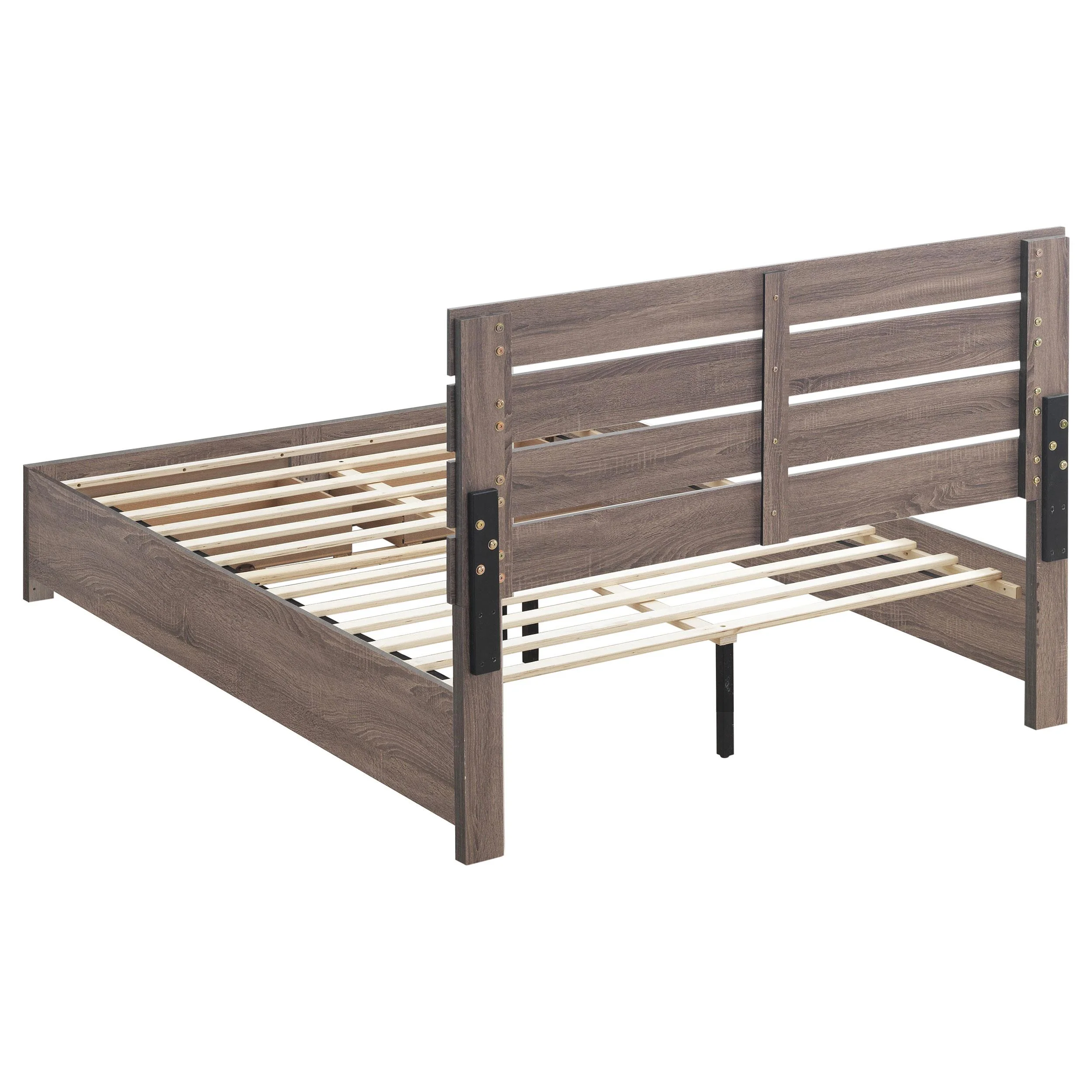 Coaster Furniture Brantford 207040KE Wood Eastern King Storage Panel Bed - Barrel Oak - Image 3