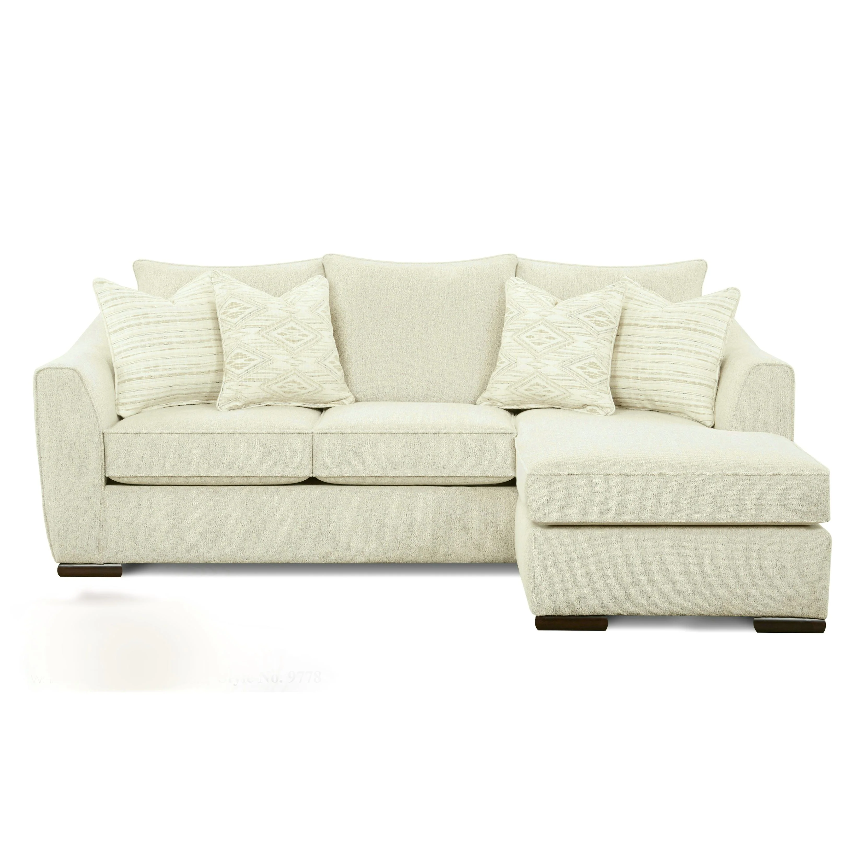 Fusion Furniture Fabric Sectional 9778 Vibrant Vision Oatmeal - Image 1