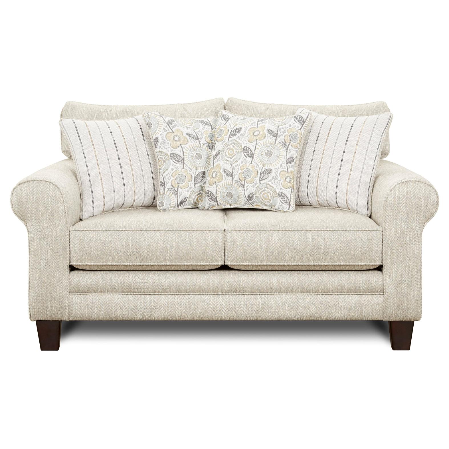 Fusion Furniture Stationary Fabric Loveseat 1141 VANDY HEATHER - Image 1