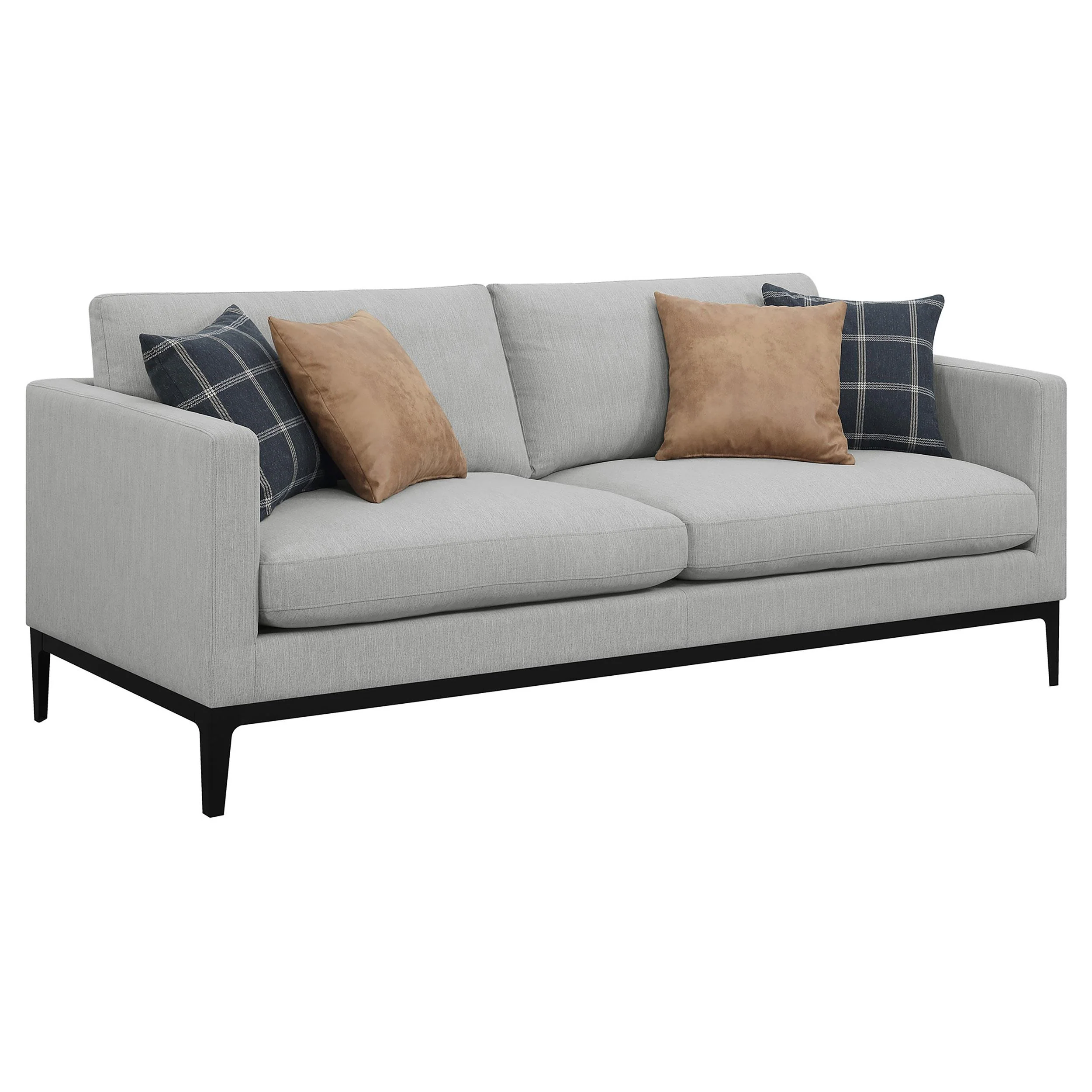 Coaster Furniture Apperson 508681 Upholstered Track Arm Sofa - Light Grey - Image 1