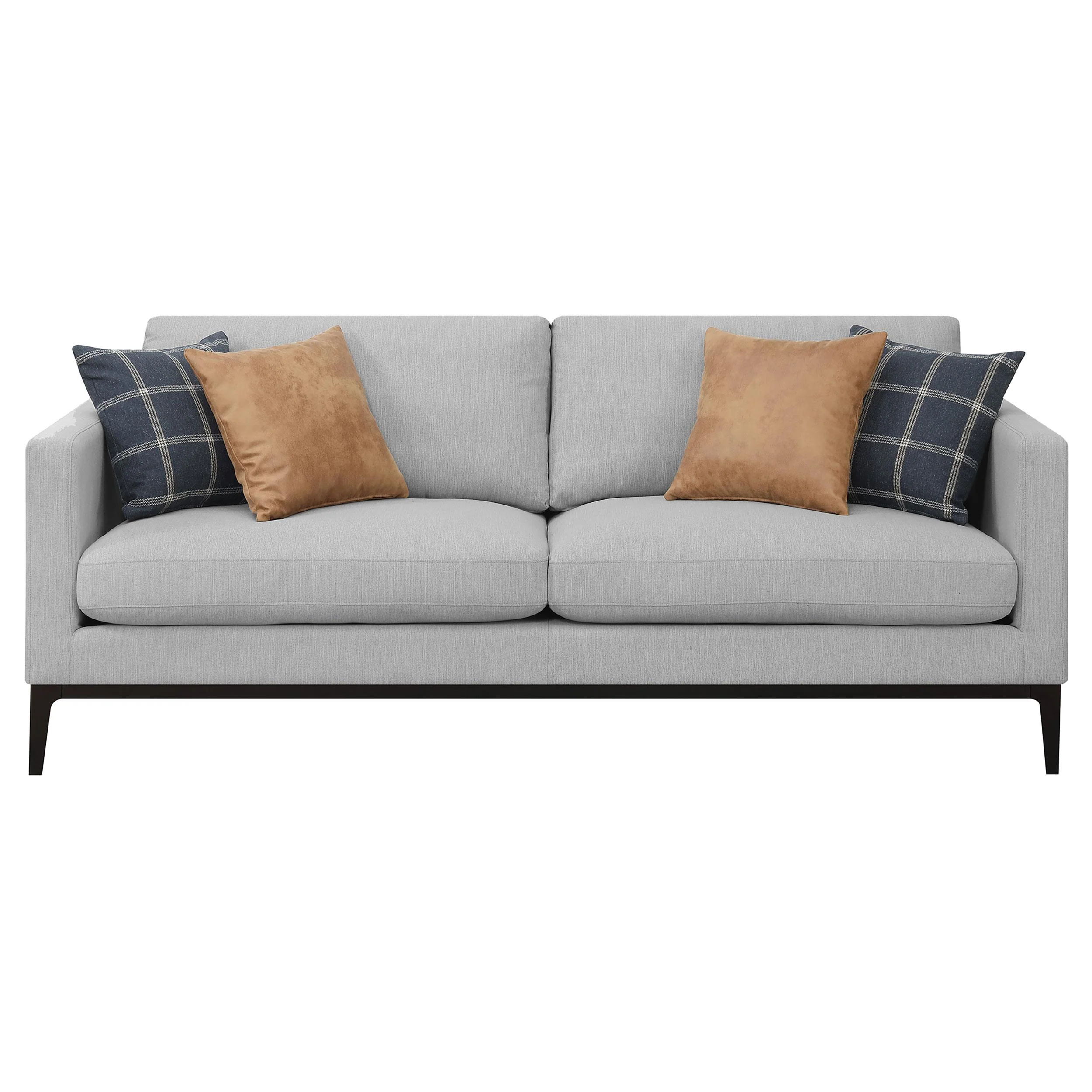 Coaster Furniture Apperson 508681 Upholstered Track Arm Sofa - Light Grey - Image 2