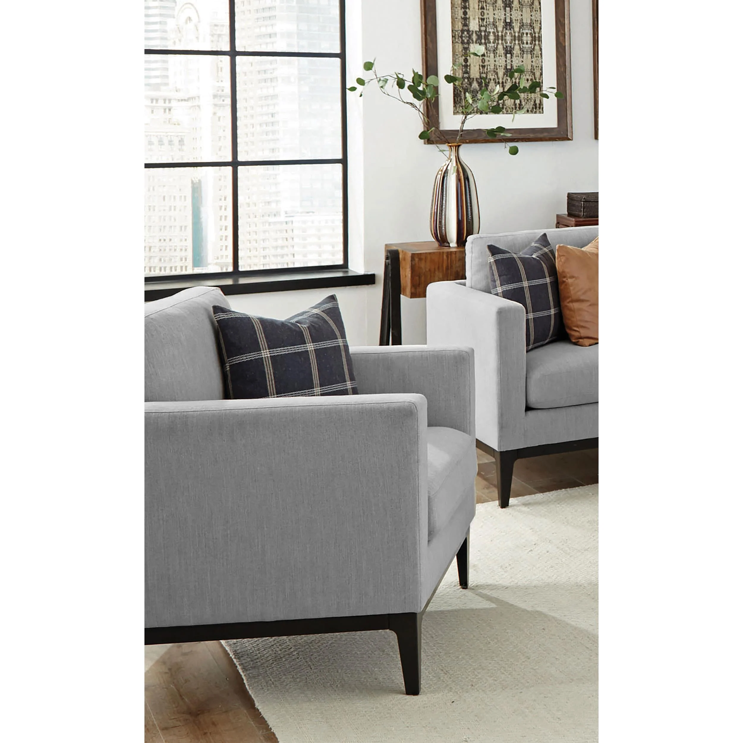 Coaster Furniture Apperson 508683 Upholstered Track Arm Accent Chair - Light Grey - Image 1