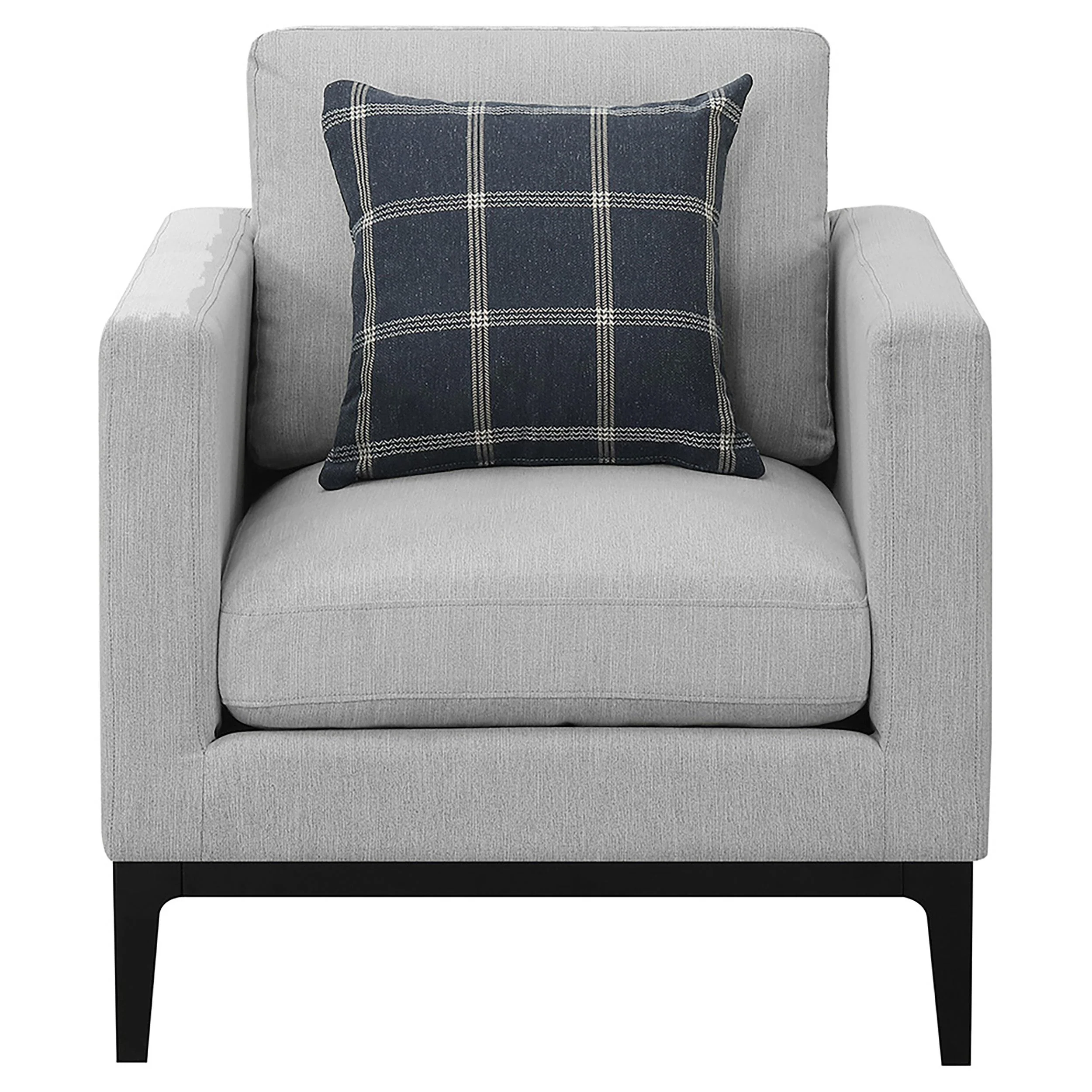 Coaster Furniture Apperson 508683 Upholstered Track Arm Accent Chair - Light Grey - Image 3