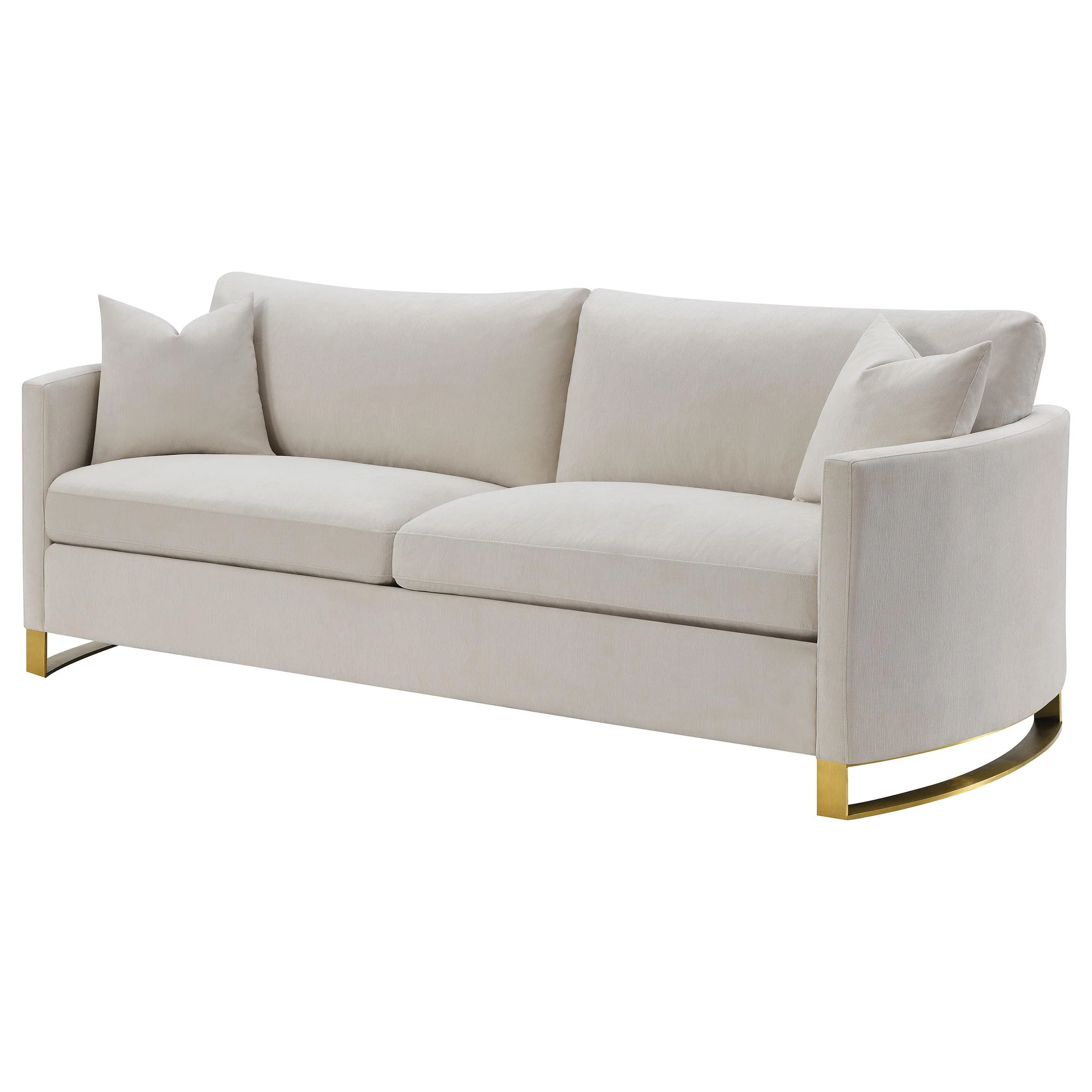 Coaster Furniture Corliss 508821 Upholstered Curved Track Arm Sofa - Beige - Image 3