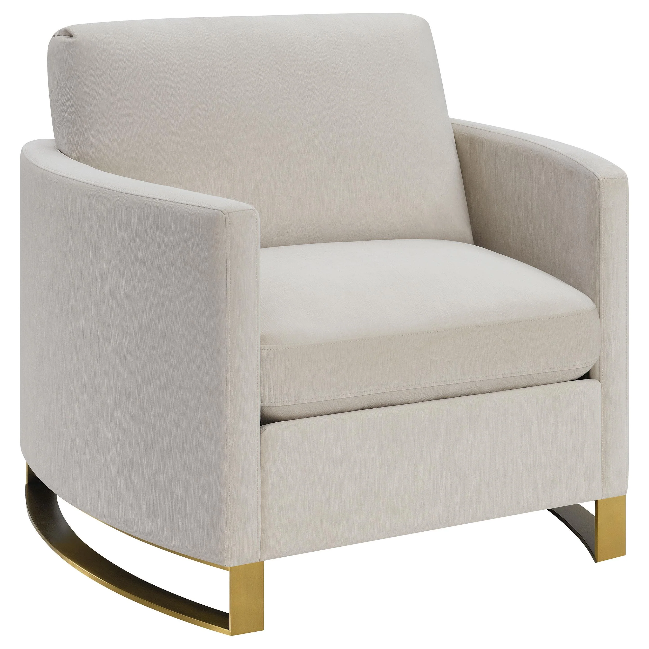 Coaster Furniture Corliss 508823 Upholstered Curved Track Arm Chair - Beige - Image 1