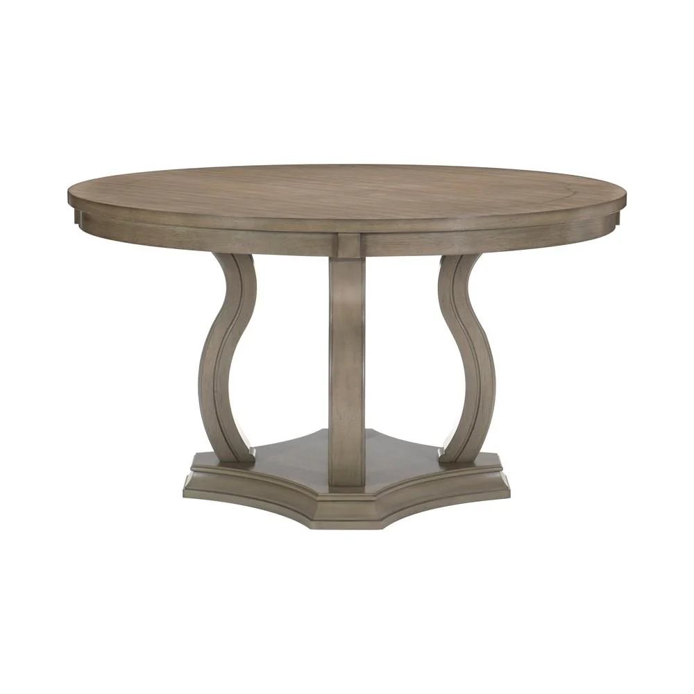 Homelegance Round Vermillion Dining Table with Pedestal Base 5442-54/5442-54B - Image 1