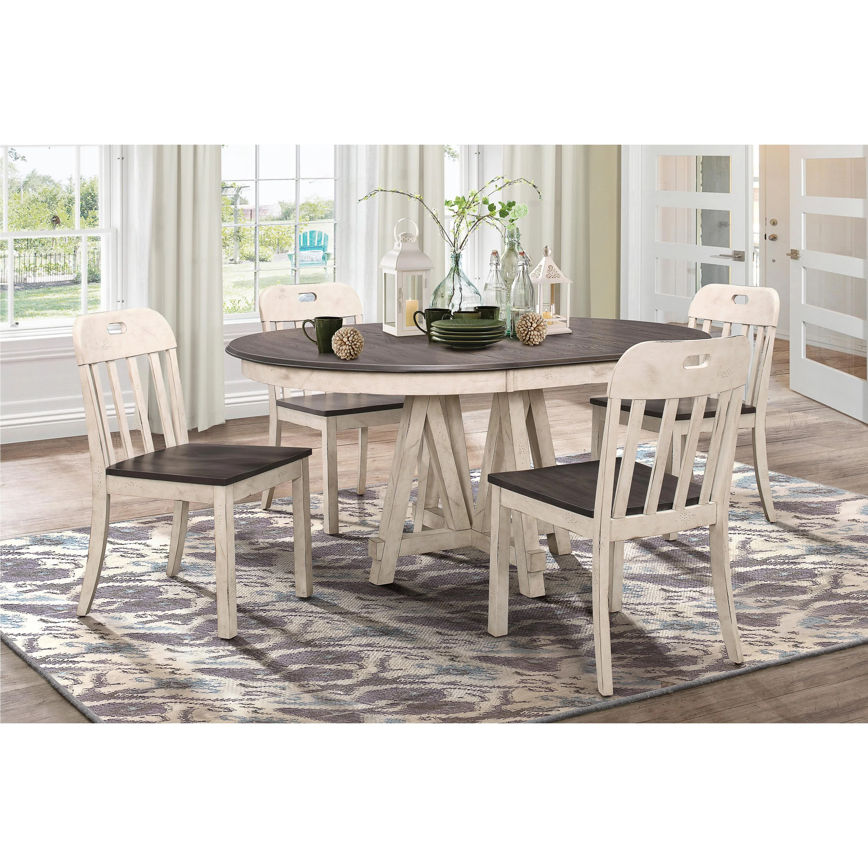 Homelegance Oval Clover Dining Table with Pedestal Base 5656-66* - Image 3
