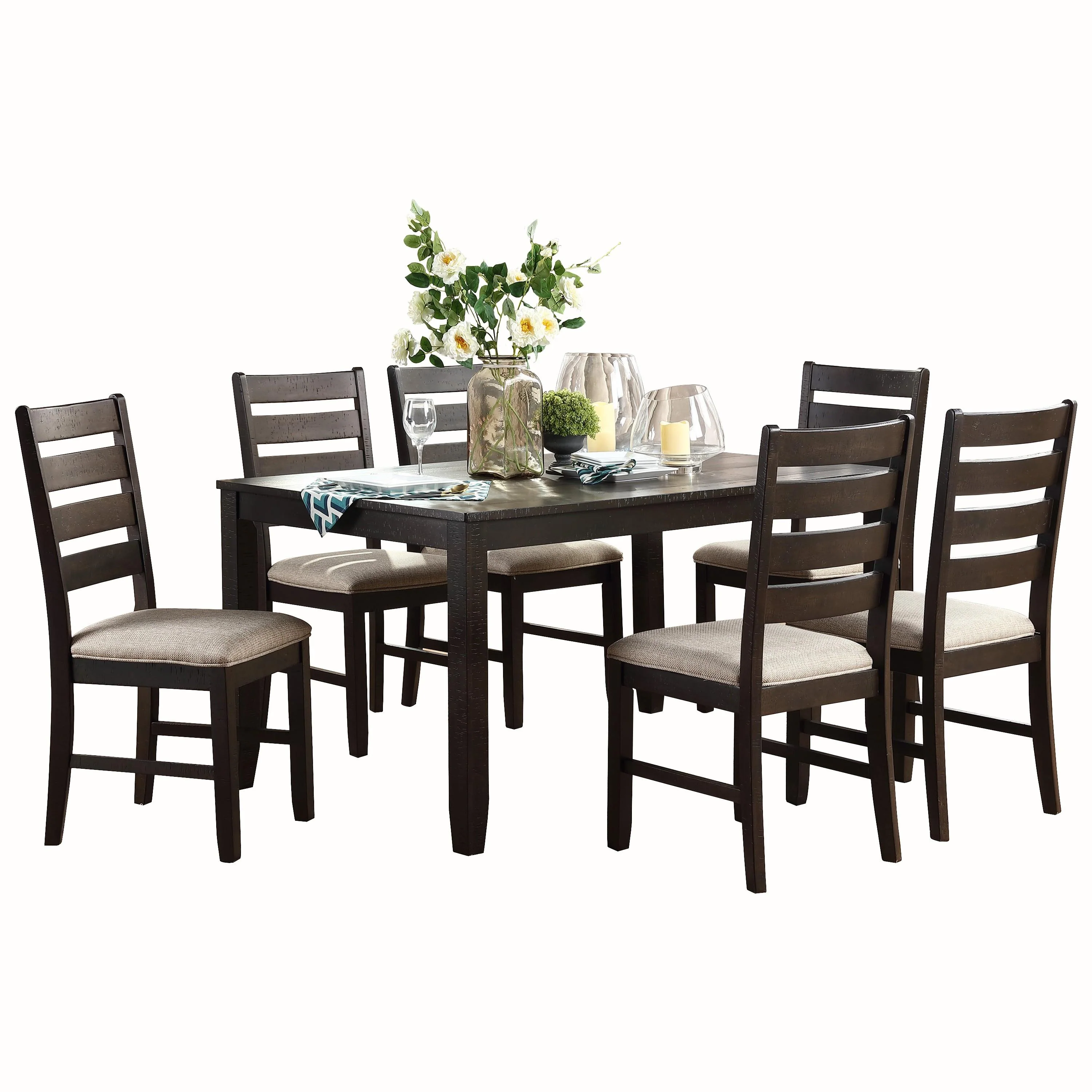 Homelegance Blair 5709 7 pc Dinette Set - Brown - Image 1