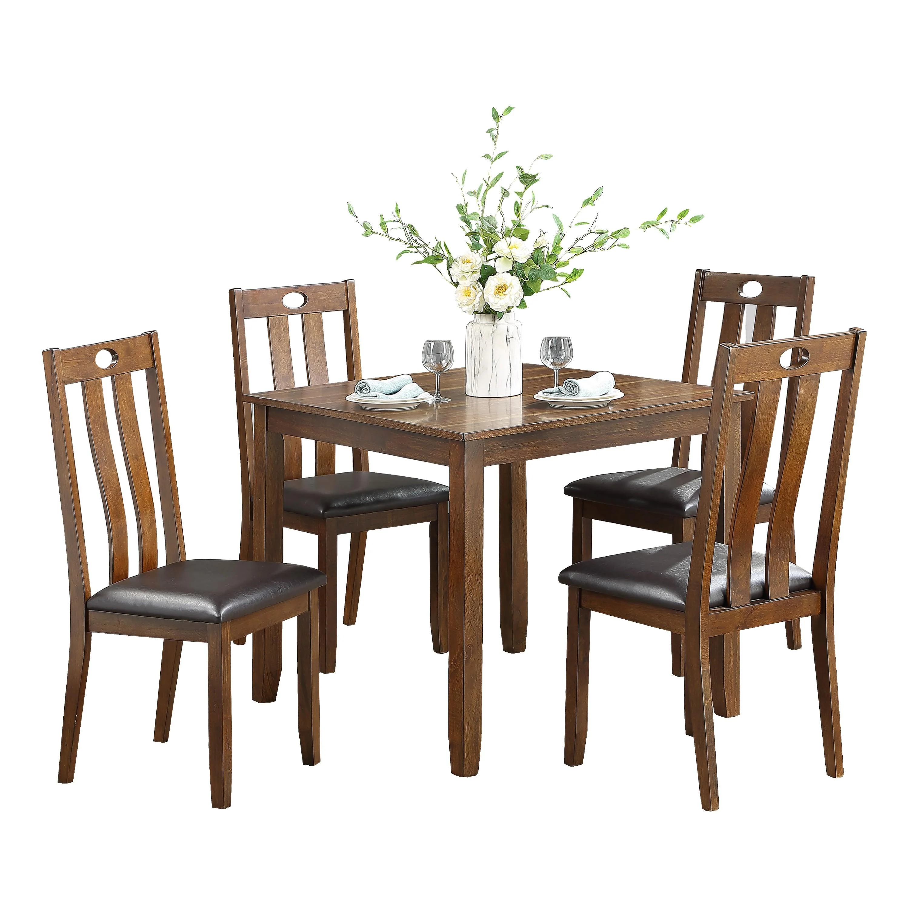 Homelegance Weston 5746 5 pc Dinette Set - Brown - Image 1