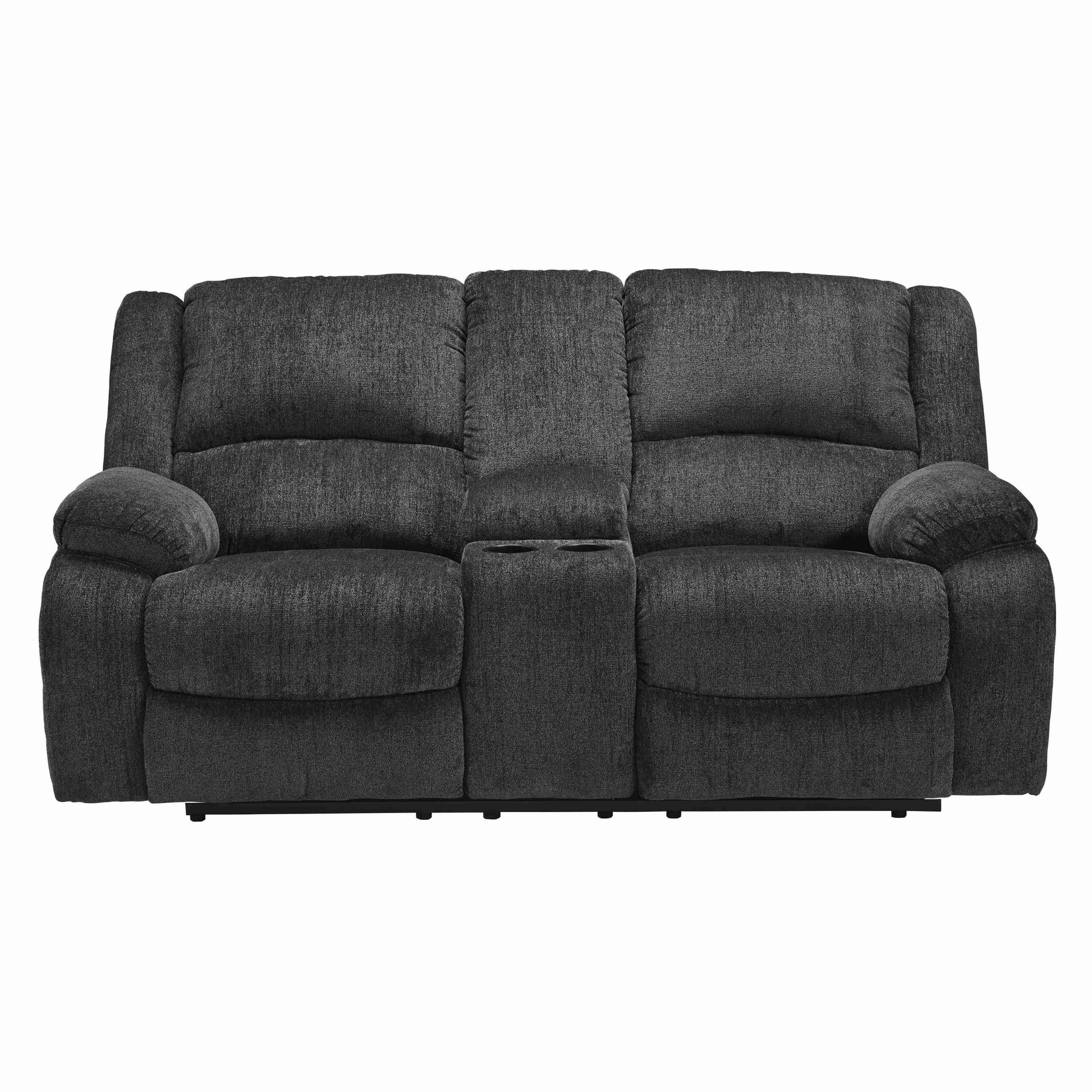 Signature Design by Ashley Draycoll 7650496 Double Reclining Power Loveseat with Console - Image 3