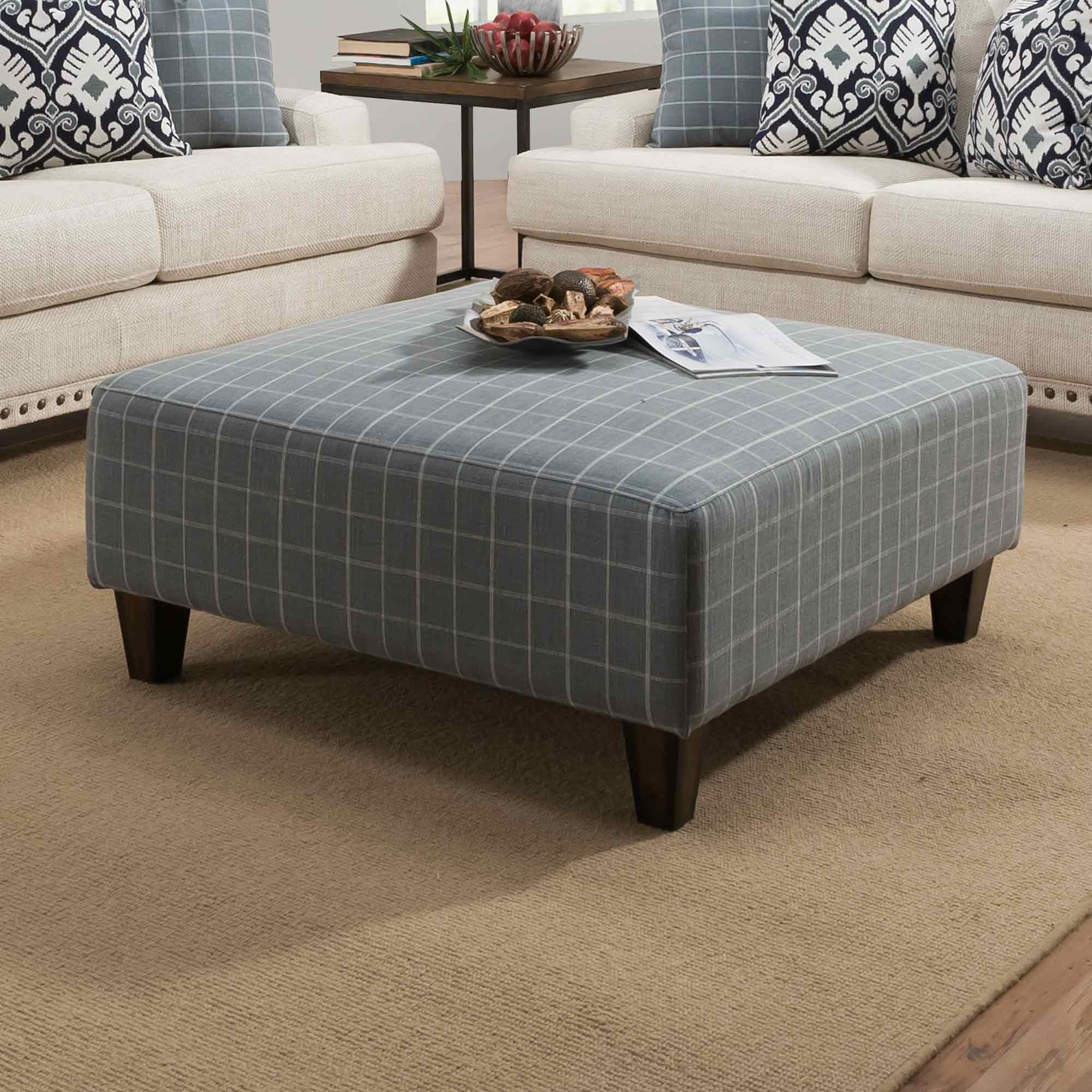 Franklin Brynwood Fabric Ottoman 71618 3906-48 - Image 1