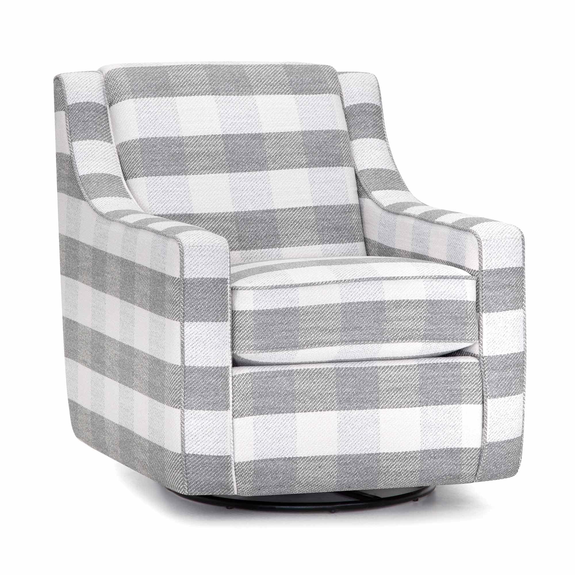 Franklin Darby Swivel Glider Fabric Accent Chair 2184-3972-08 - Image 1
