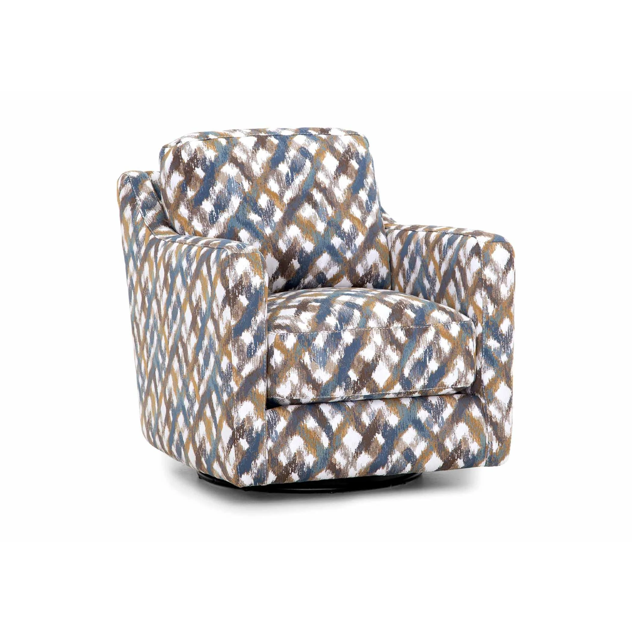 Franklin Rowan Swivel Glider Fabric Accent Chair 2183-3902-45 - Image 1