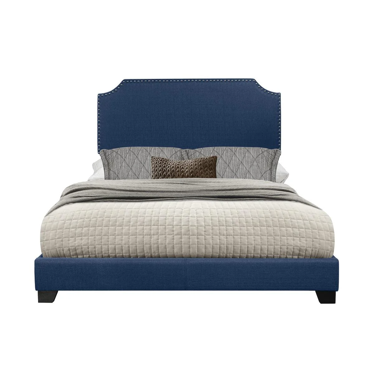 Homelegance Queen Upholstered Bed SH235BLU-1 - Image 1