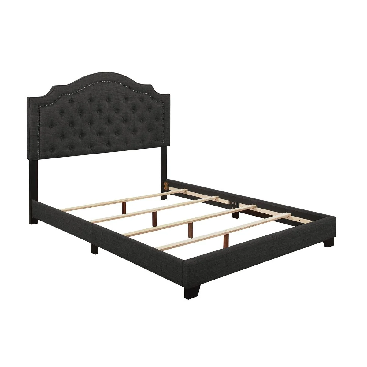 Homelegance Queen Upholstered Bed SH255DGR-1 - Image 3