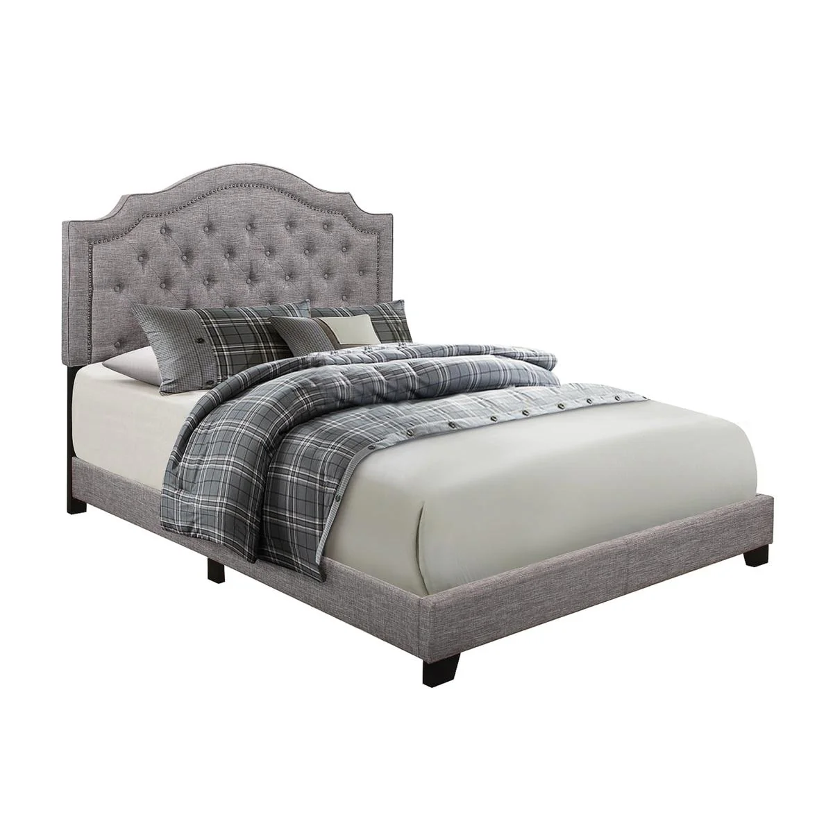 Homelegance Queen Upholstered Bed SH255GRY-1 - Image 2