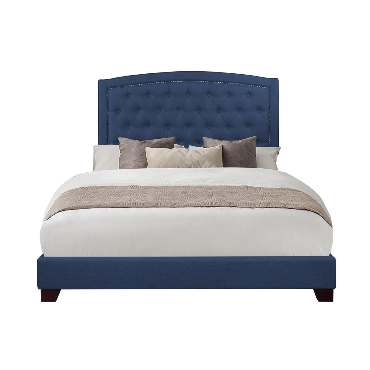 Homelegance King Upholstered Bed SH275KBLU-1 - Image 1
