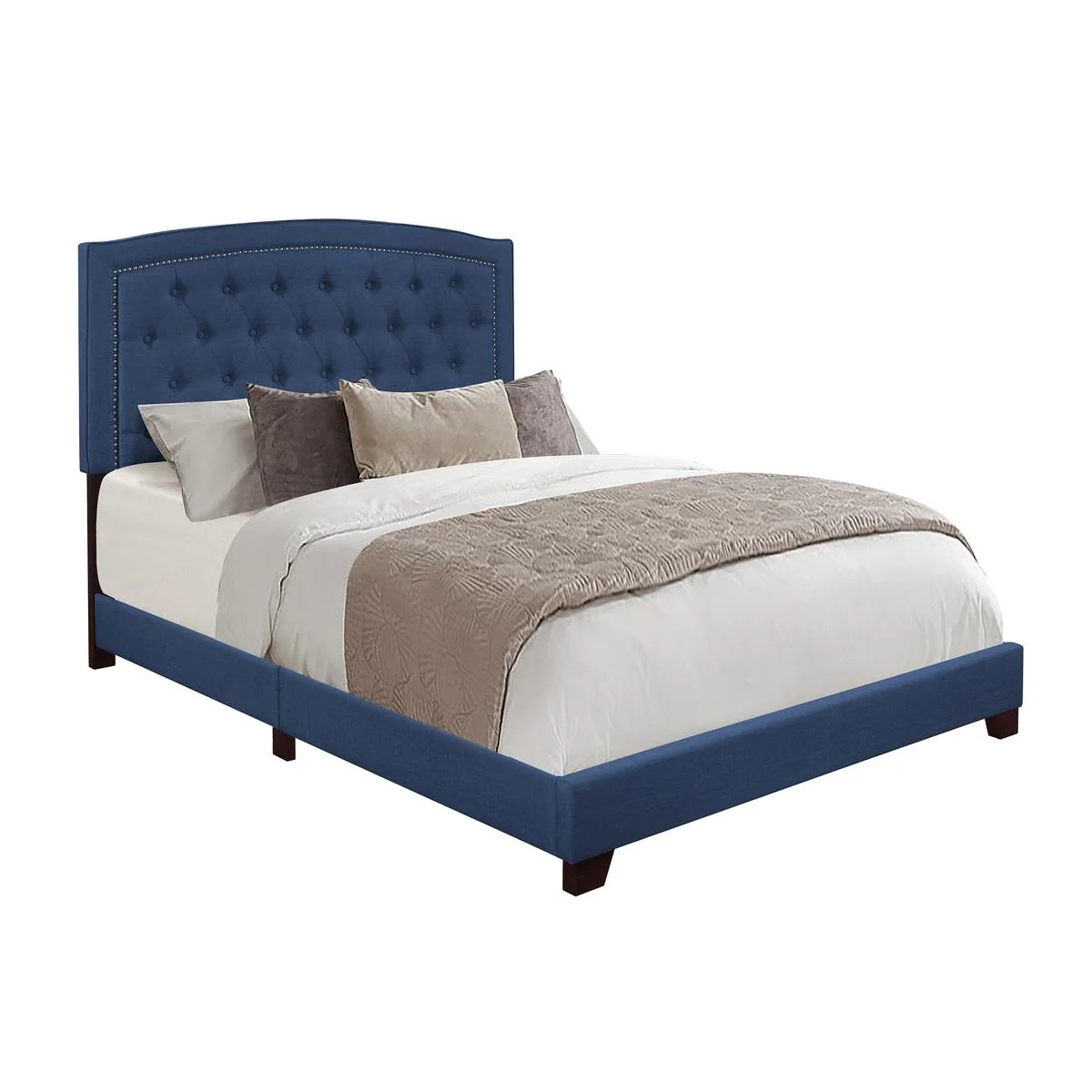 Homelegance King Upholstered Bed SH275KBLU-1 - Image 2