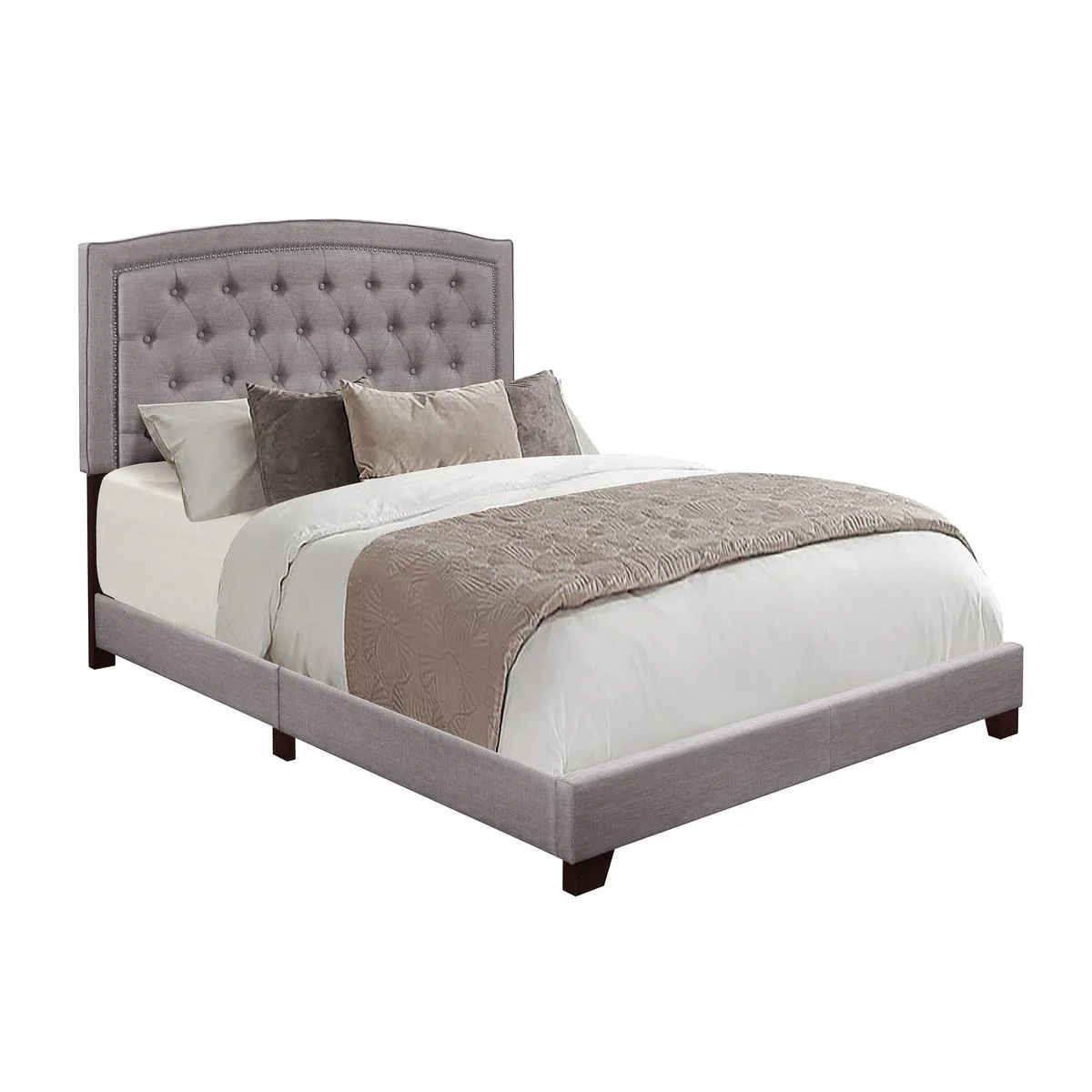 Homelegance Queen Upholstered Bed SH275GRY-1 - Image 2