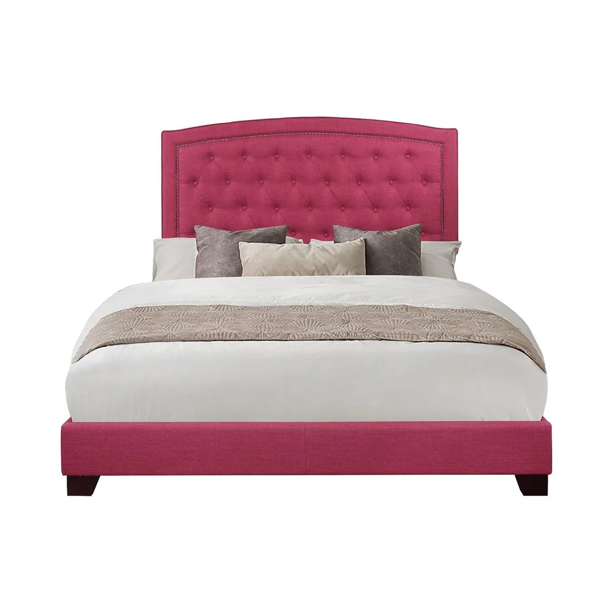 Homelegance King Upholstered Bed SH275KPNK-1 - Image 1