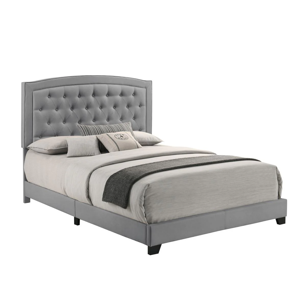 Homelegance King Upholstered Bed SH277KGRY-1 - Image 2