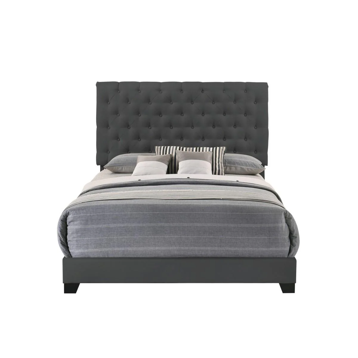 Homelegance Full Upholstered Bed SH278FDGR-1 - Image 1