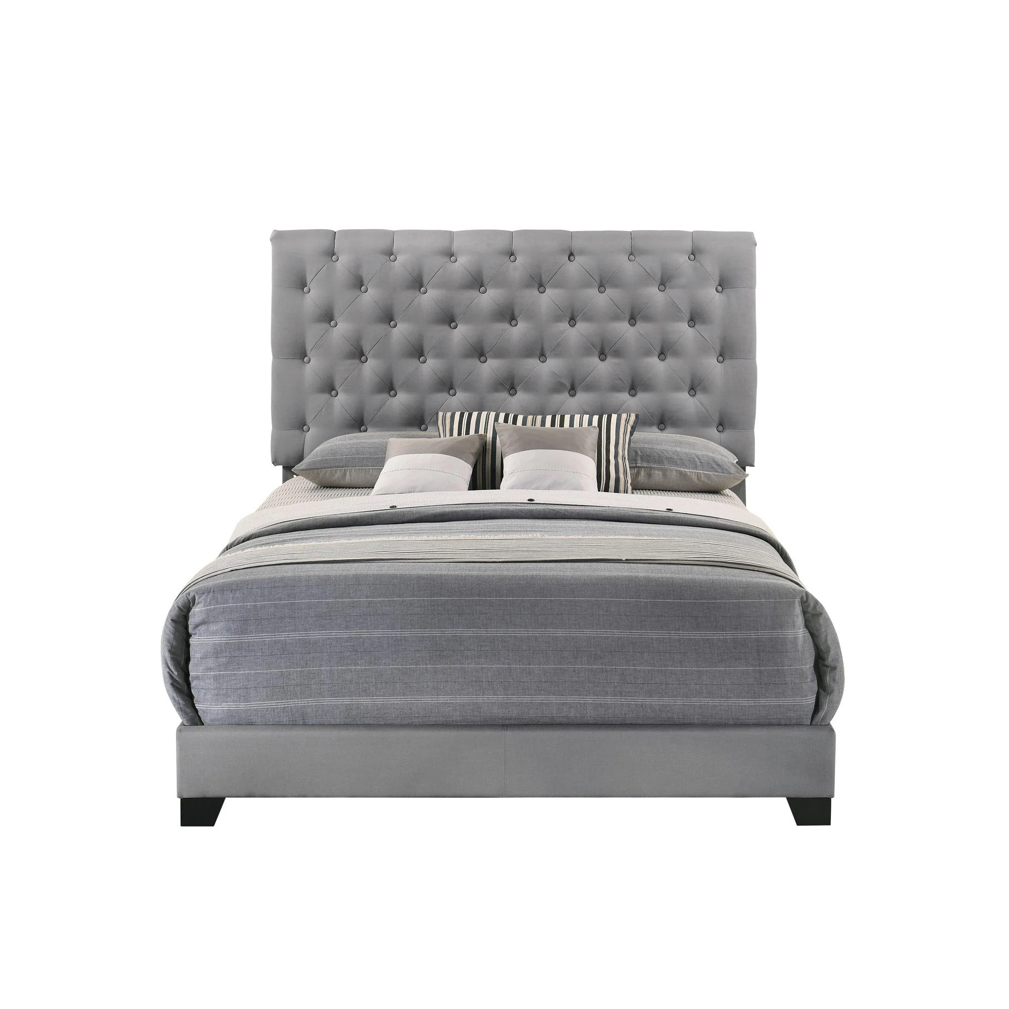 Homelegance King Upholstered Bed SH278KGRY-1 - Image 1