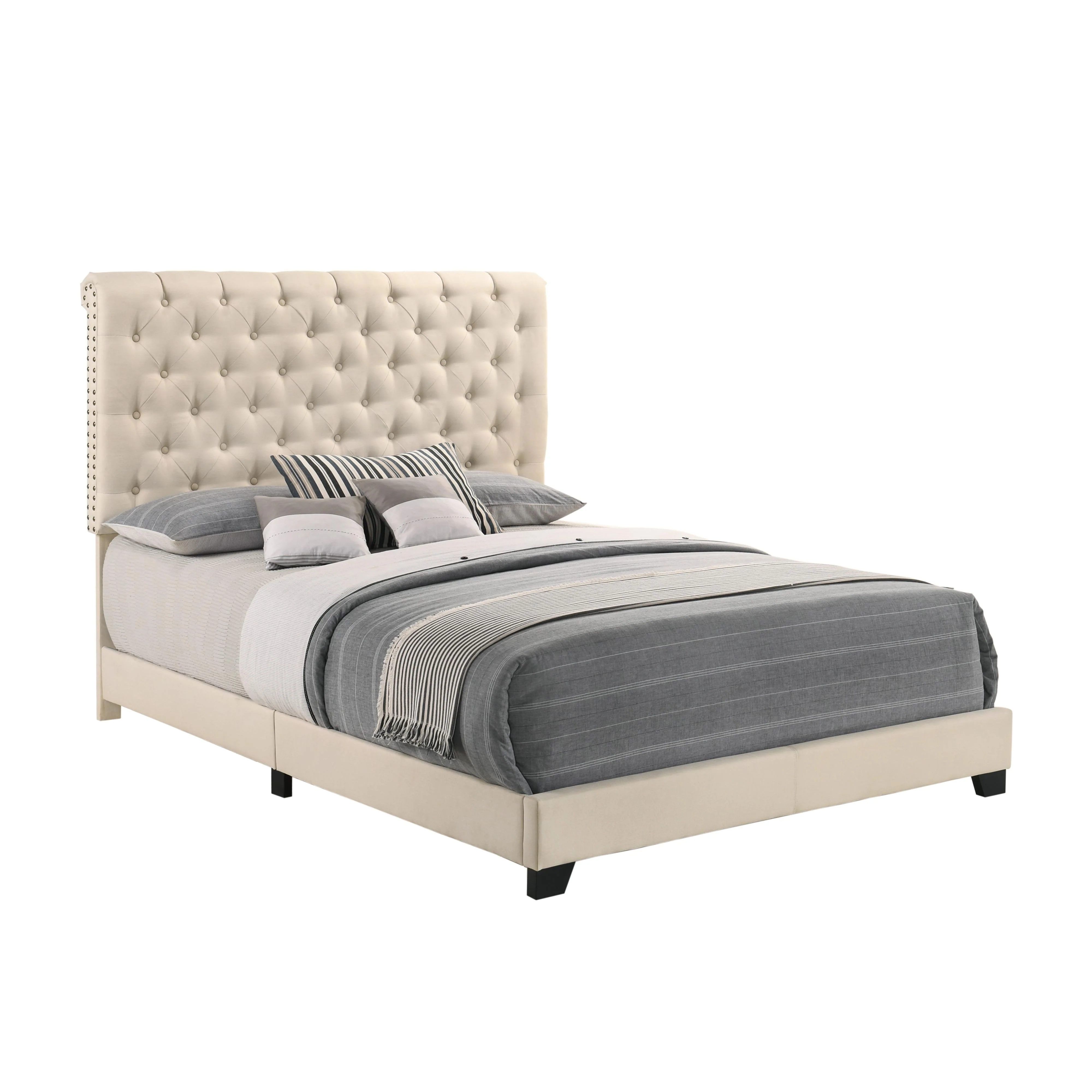 Homelegance King Upholstered Bed SH278KBGE-1 - Image 2