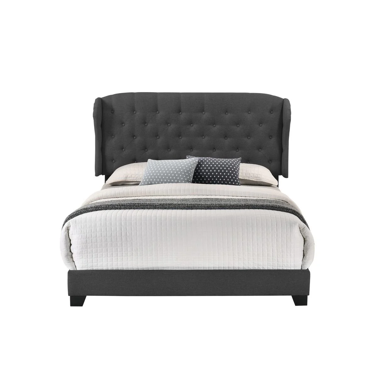Homelegance Full Upholstered Bed SH279FDGR-1 - Image 1