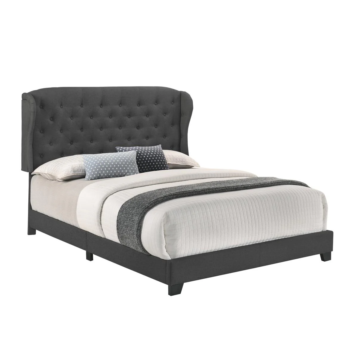 Homelegance Full Upholstered Bed SH279FDGR-1 - Image 2